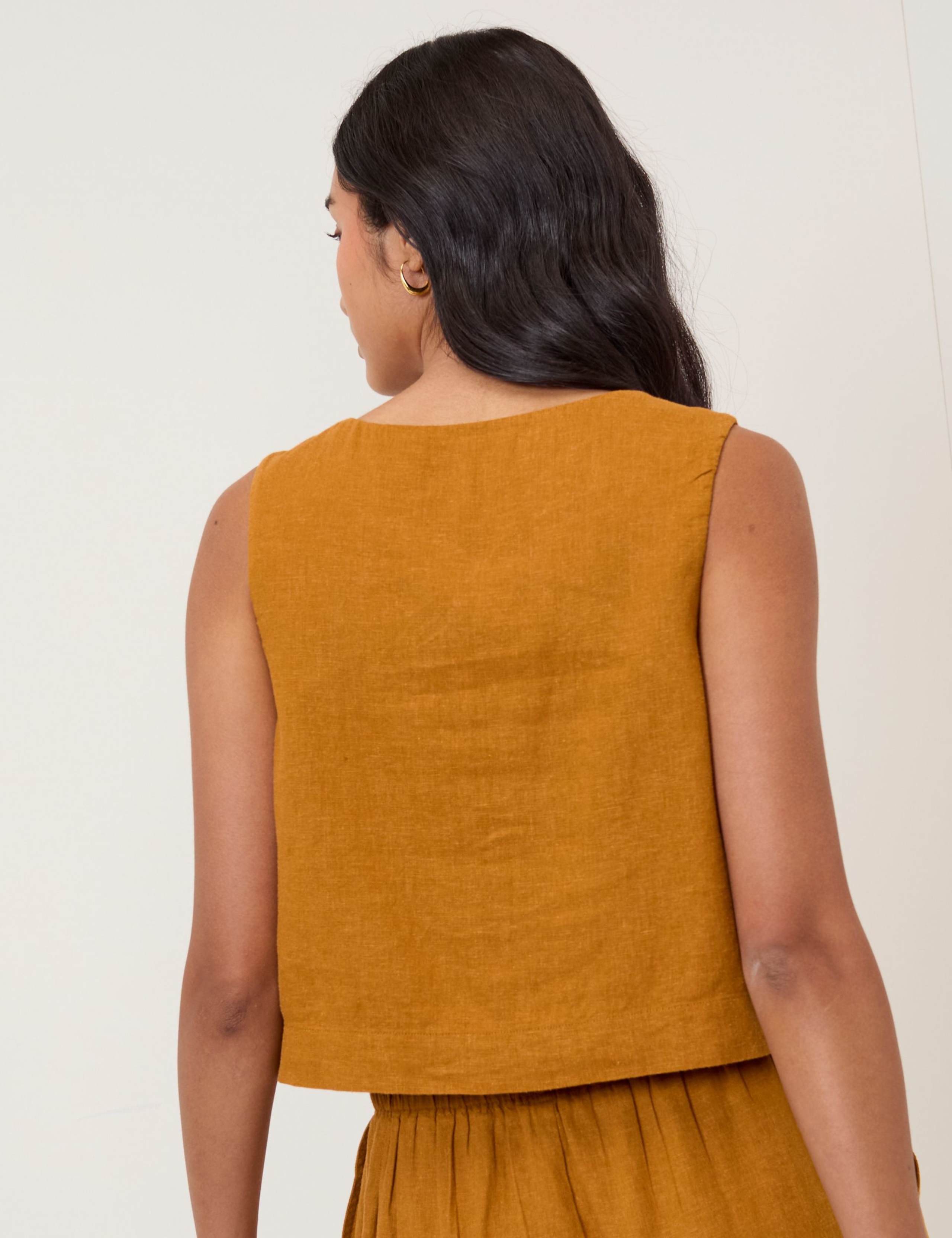 Linen Rich Square Neck Top 8 of 8