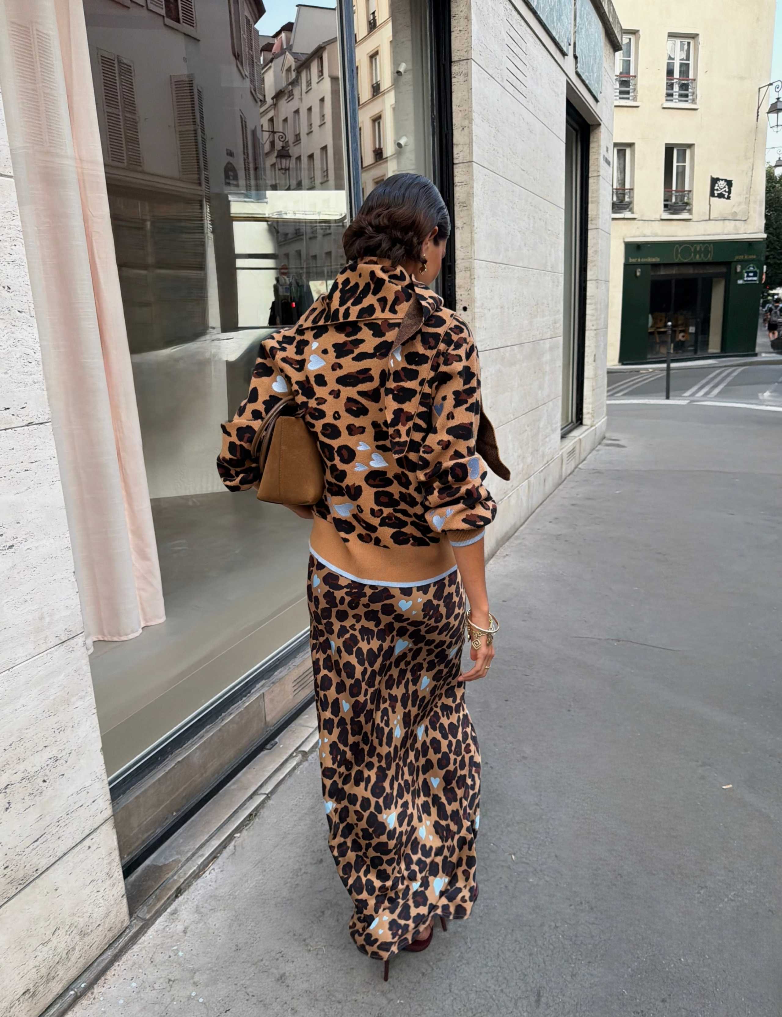 Leopard Print V Neck Button Front Relaxed Cardigan 2 of 4