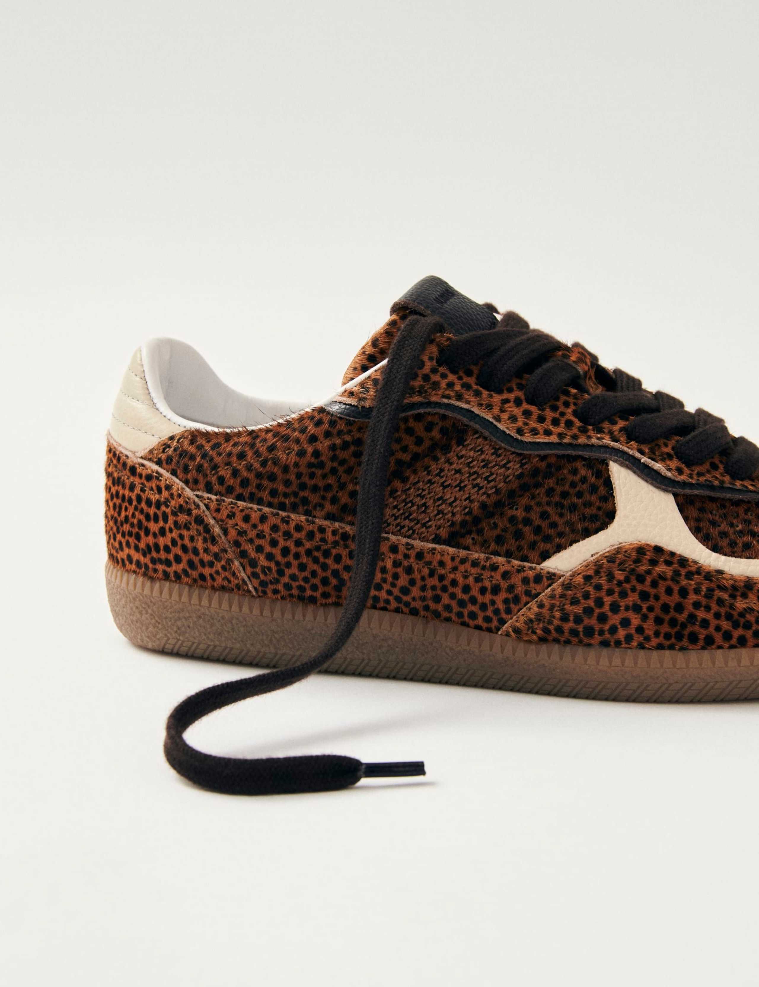Tb.490 Rife Leather Animal Print Trainers 2 of 5