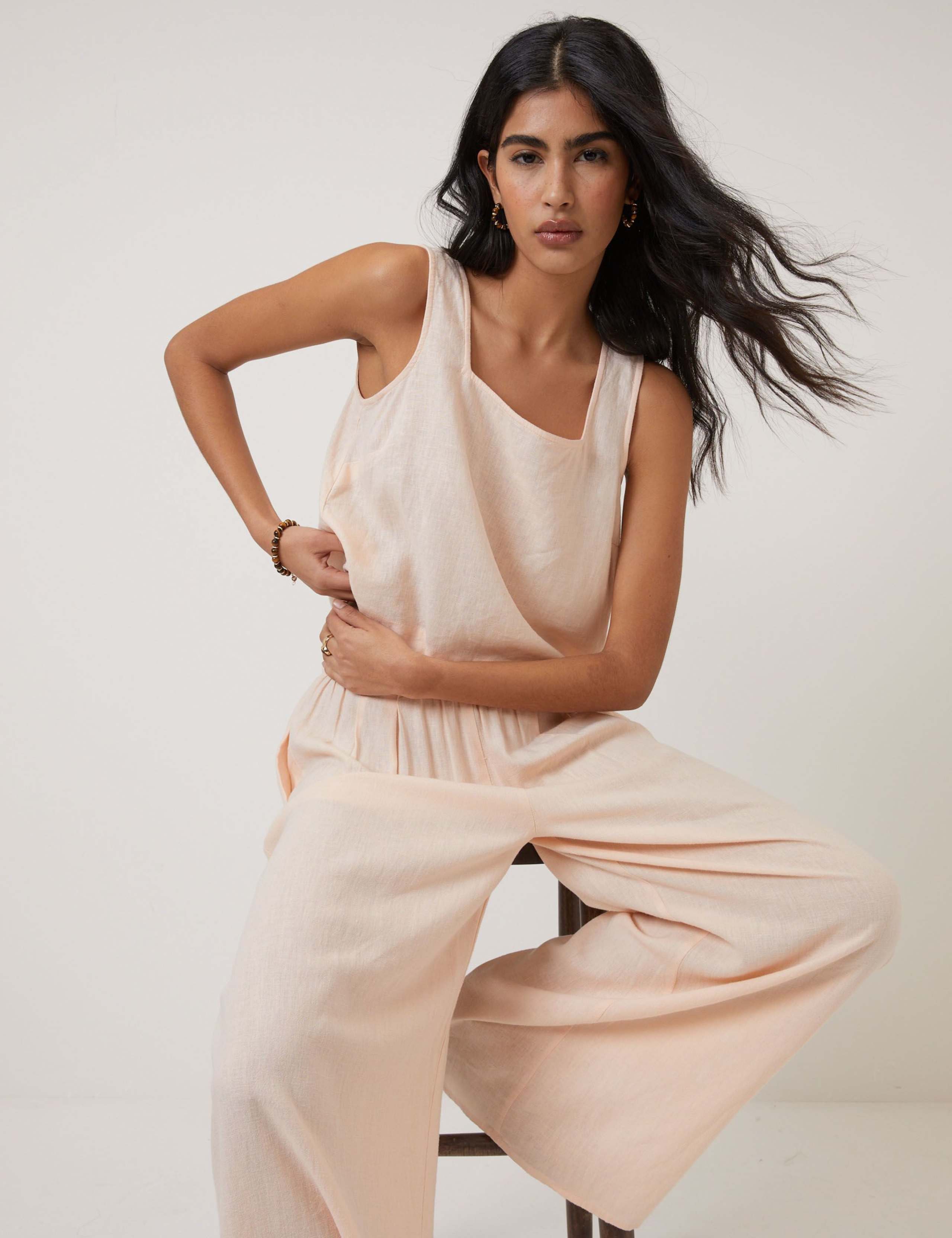 Linen Rich Square Neck Crop Top 7 of 7