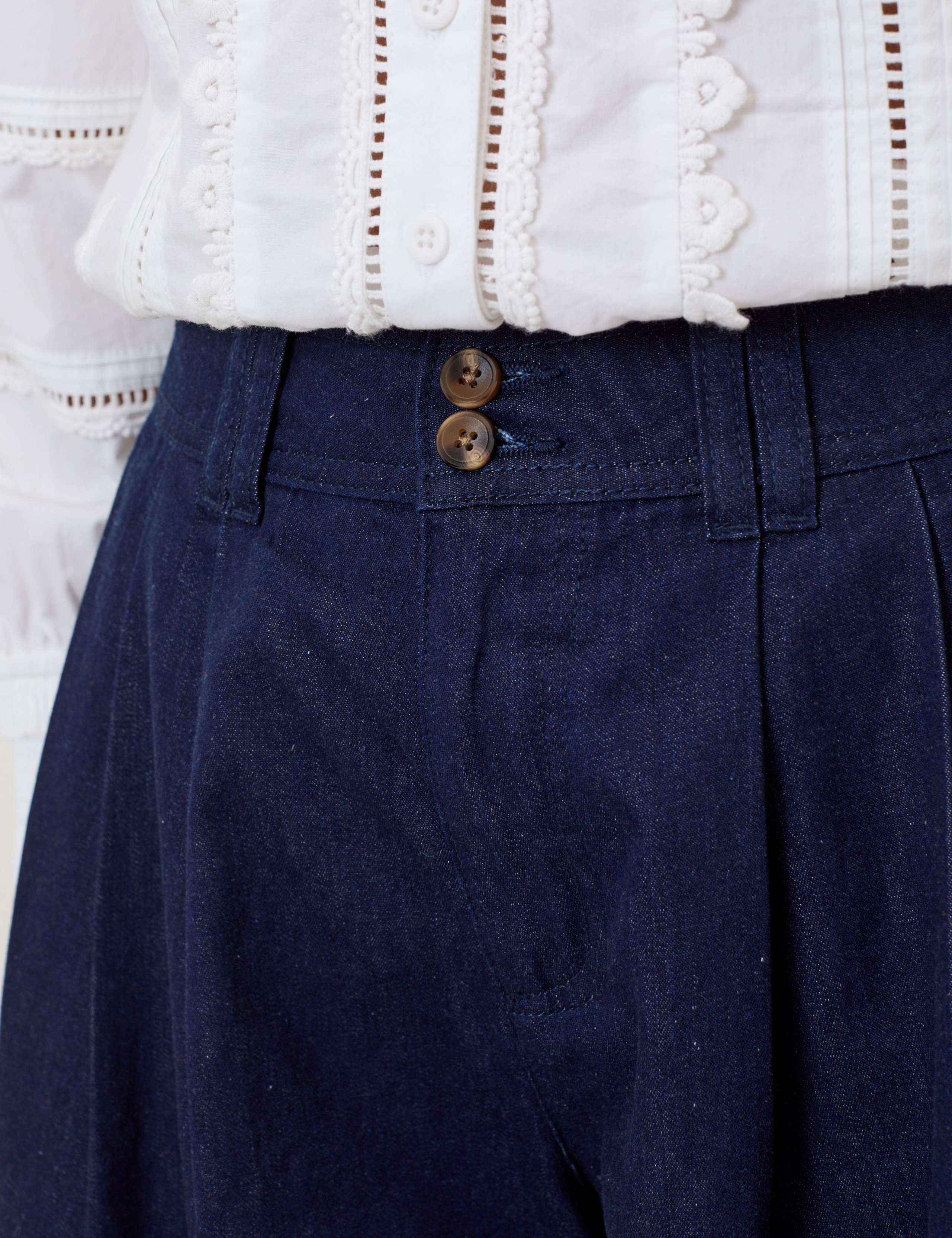 Denim High Waisted Shorts 3 of 5