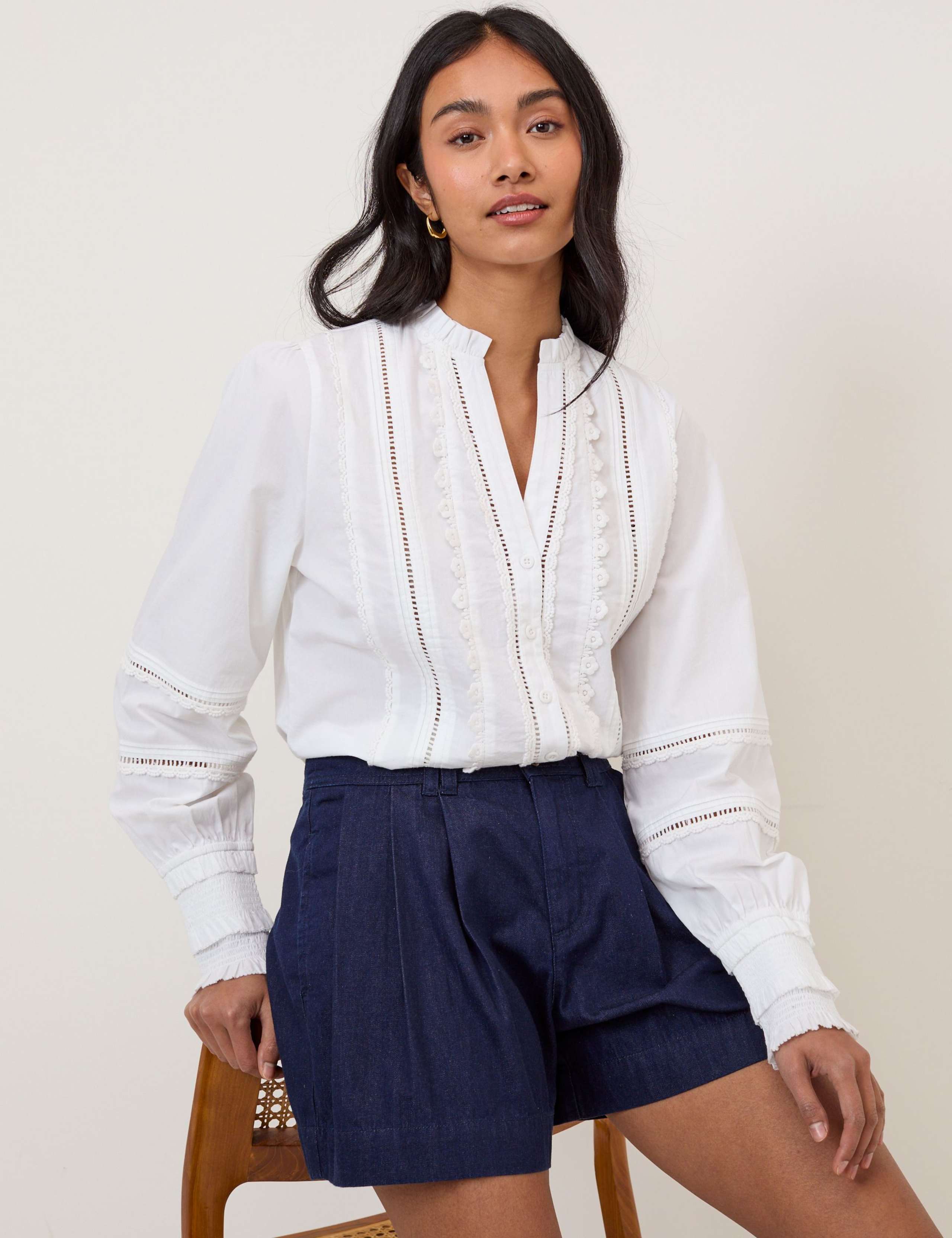 Denim High Waisted Shorts 5 of 5