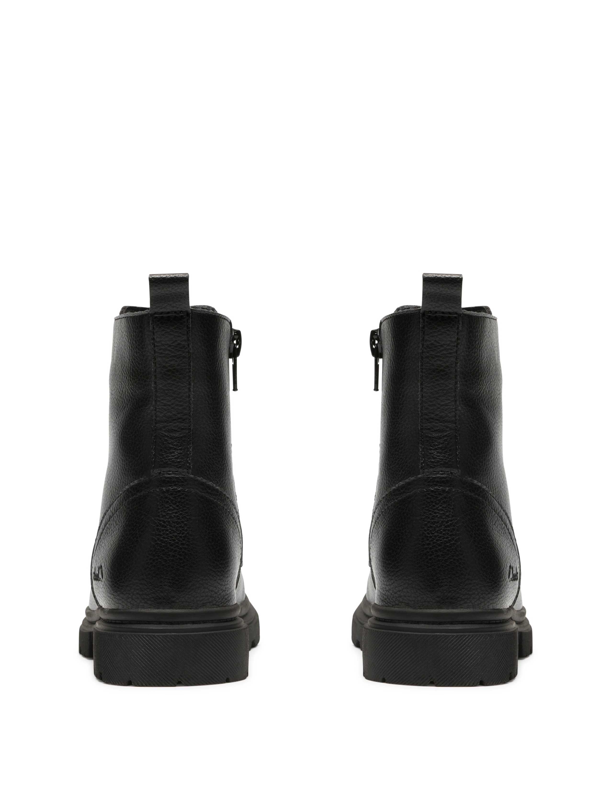 Kids Zip Up Chunky Ankle Boots (7 Small-2 Large) 5 of 6