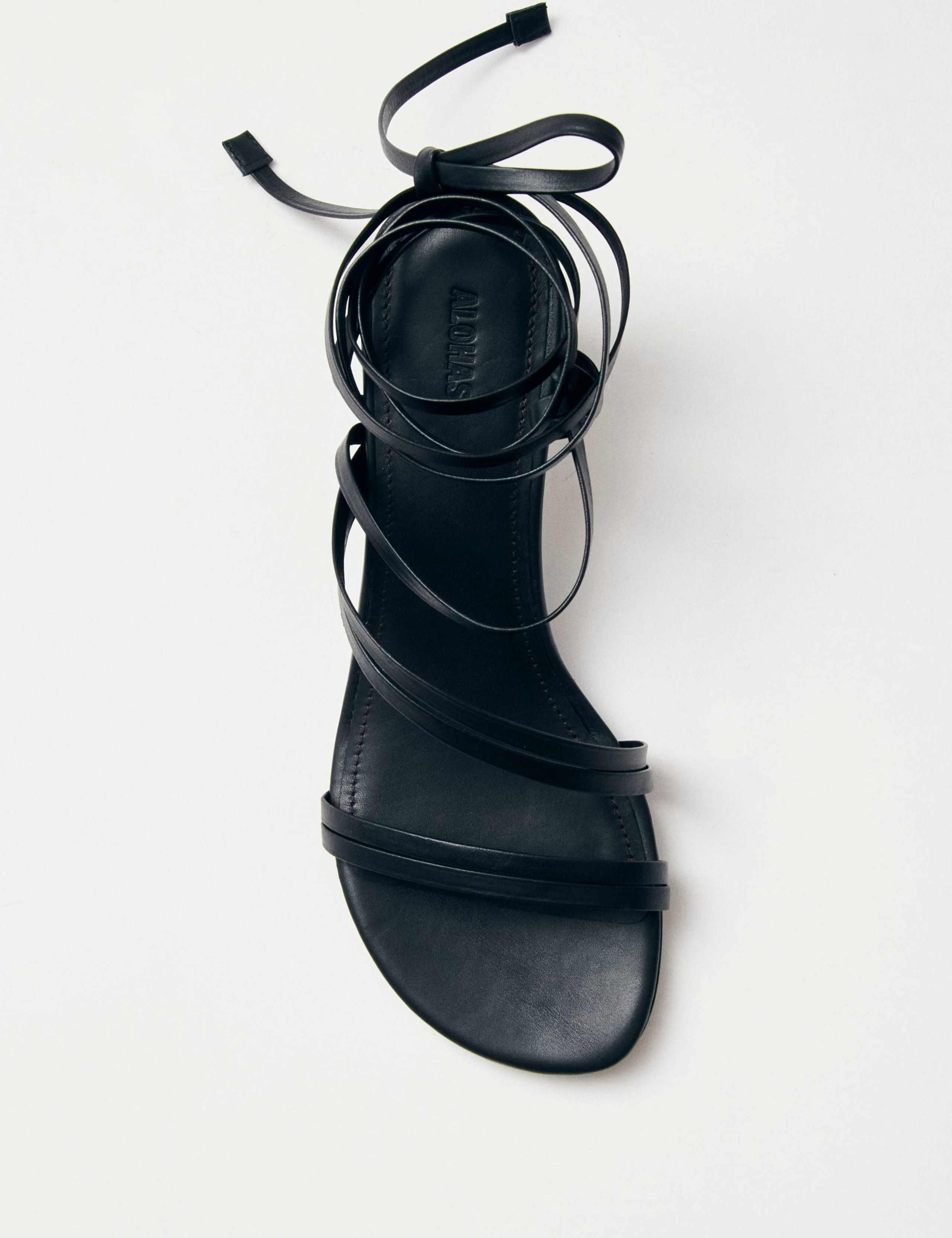 Curly Leather Kitten Heel Sandals 5 of 5