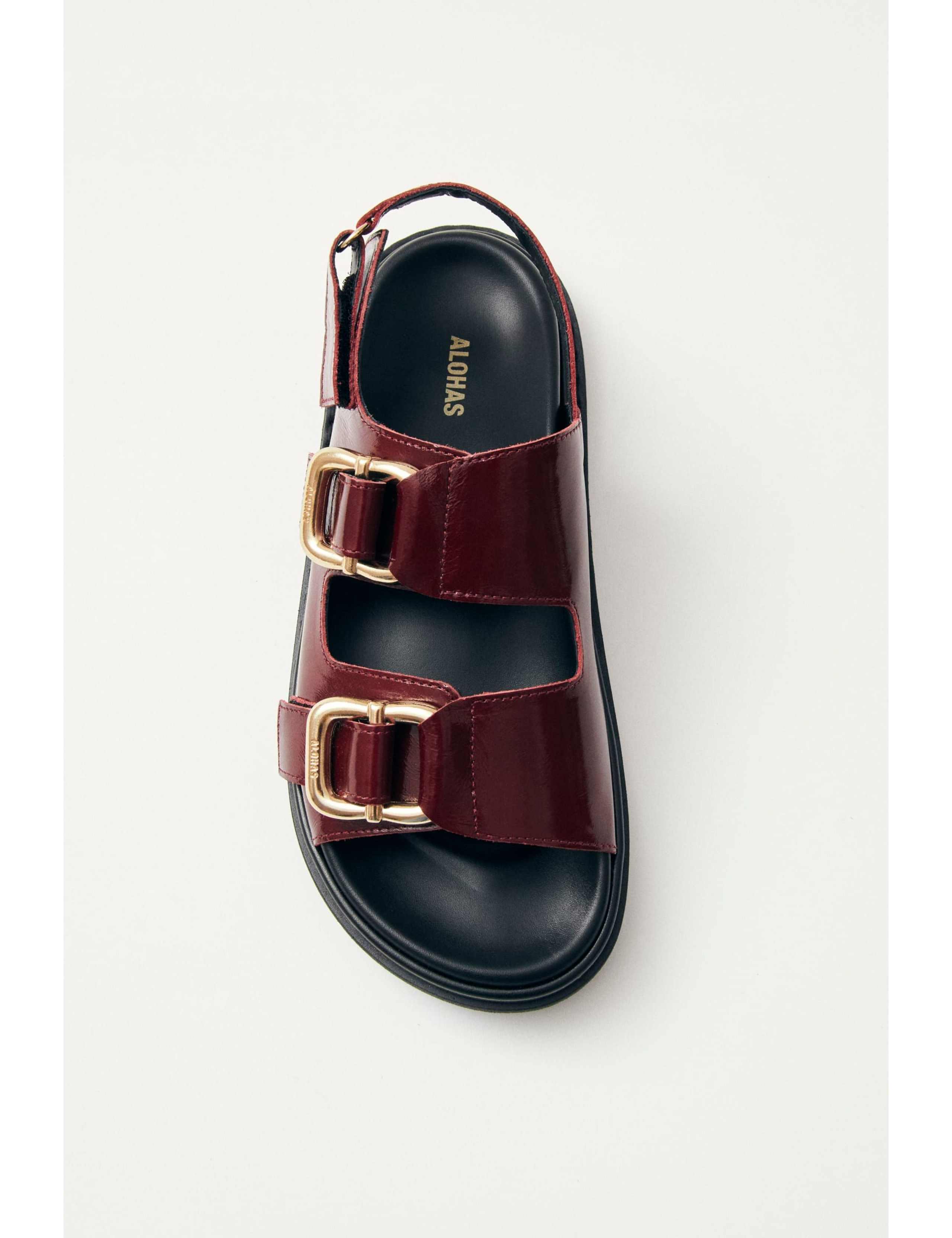 Harper Onix Leather Buckle Footbed Sandals 4 of 5