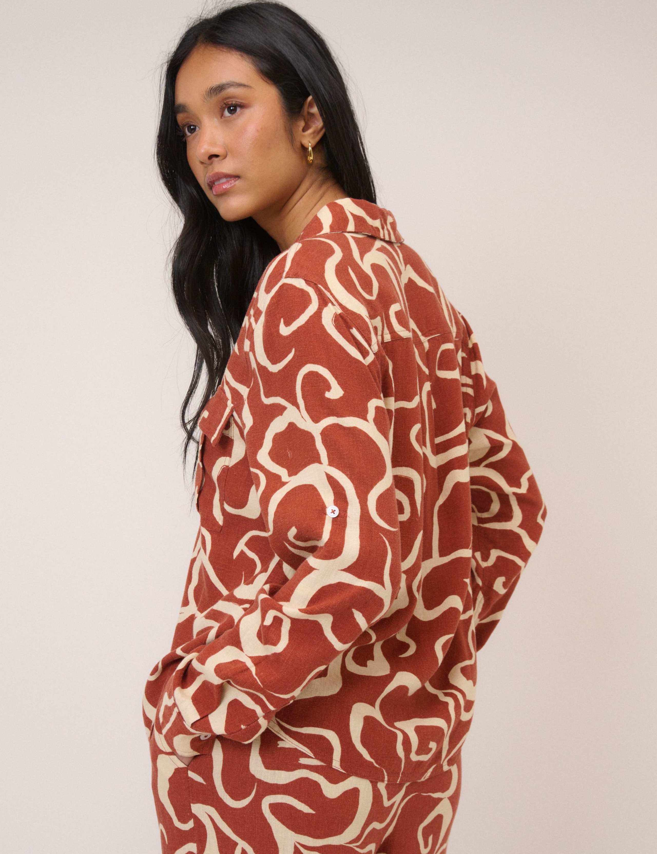 Linen Rich Printed Shirt 2 of 5