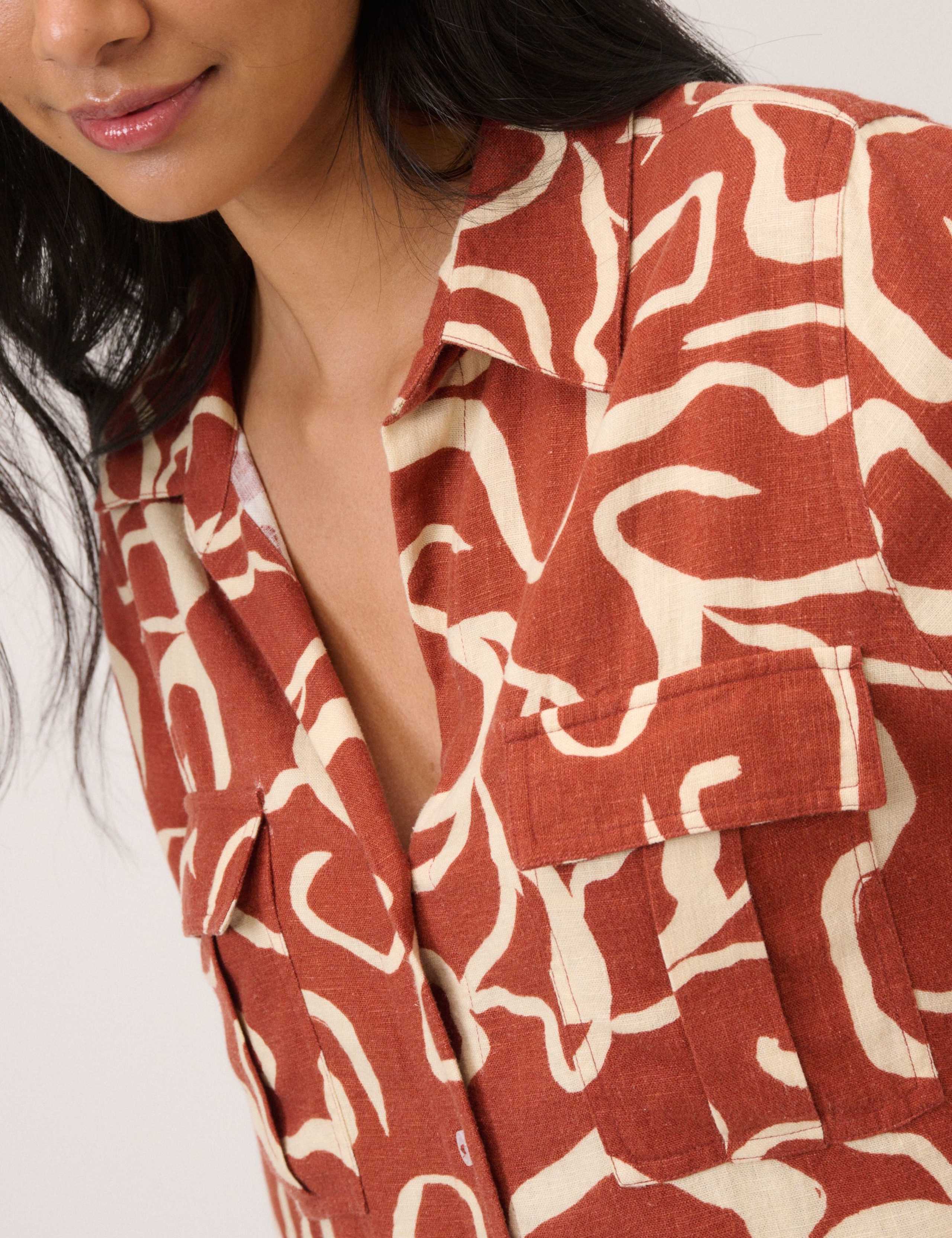 Linen Rich Printed Shirt 3 of 5