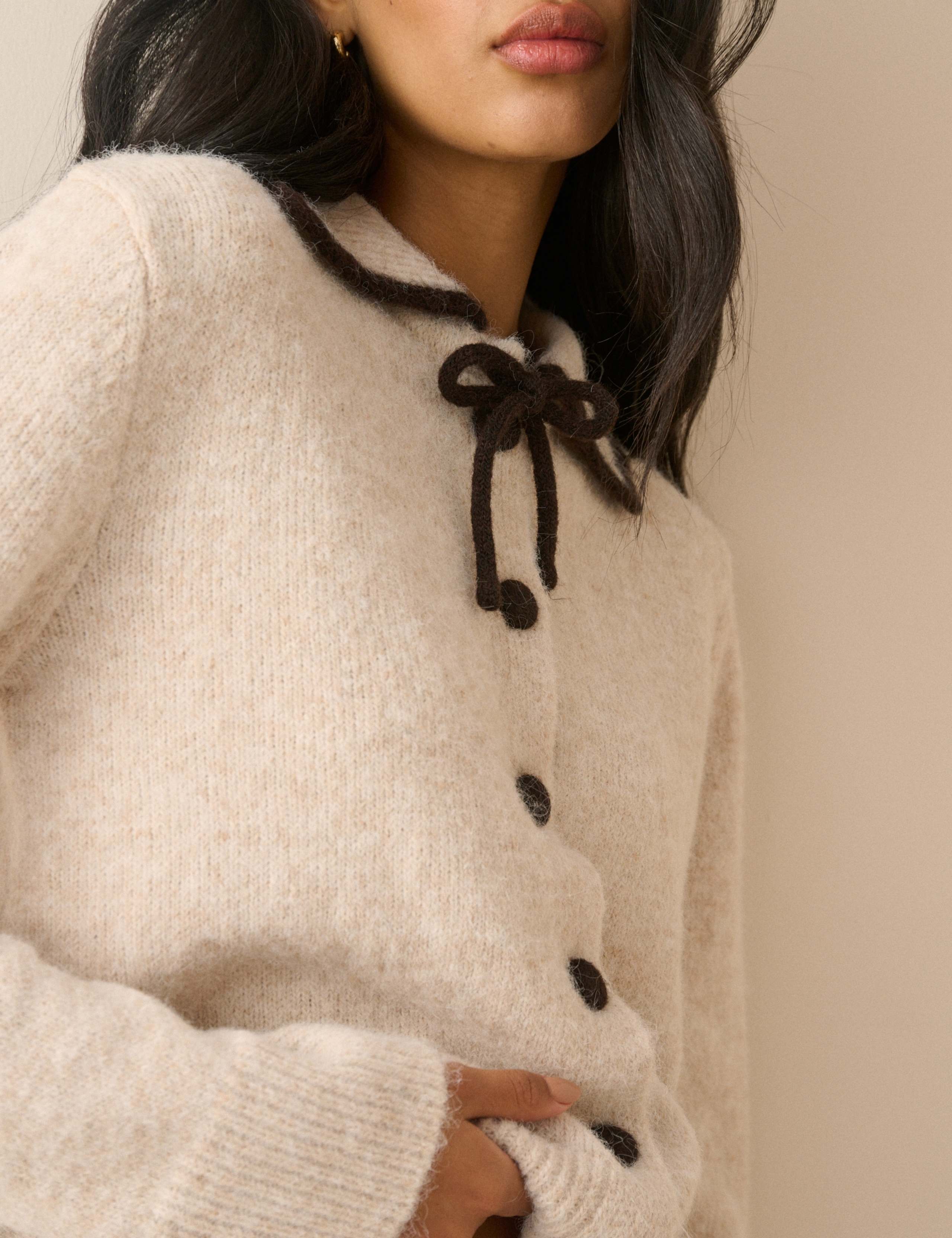 Collared Button Front Relaxed Cardigan 5 of 5