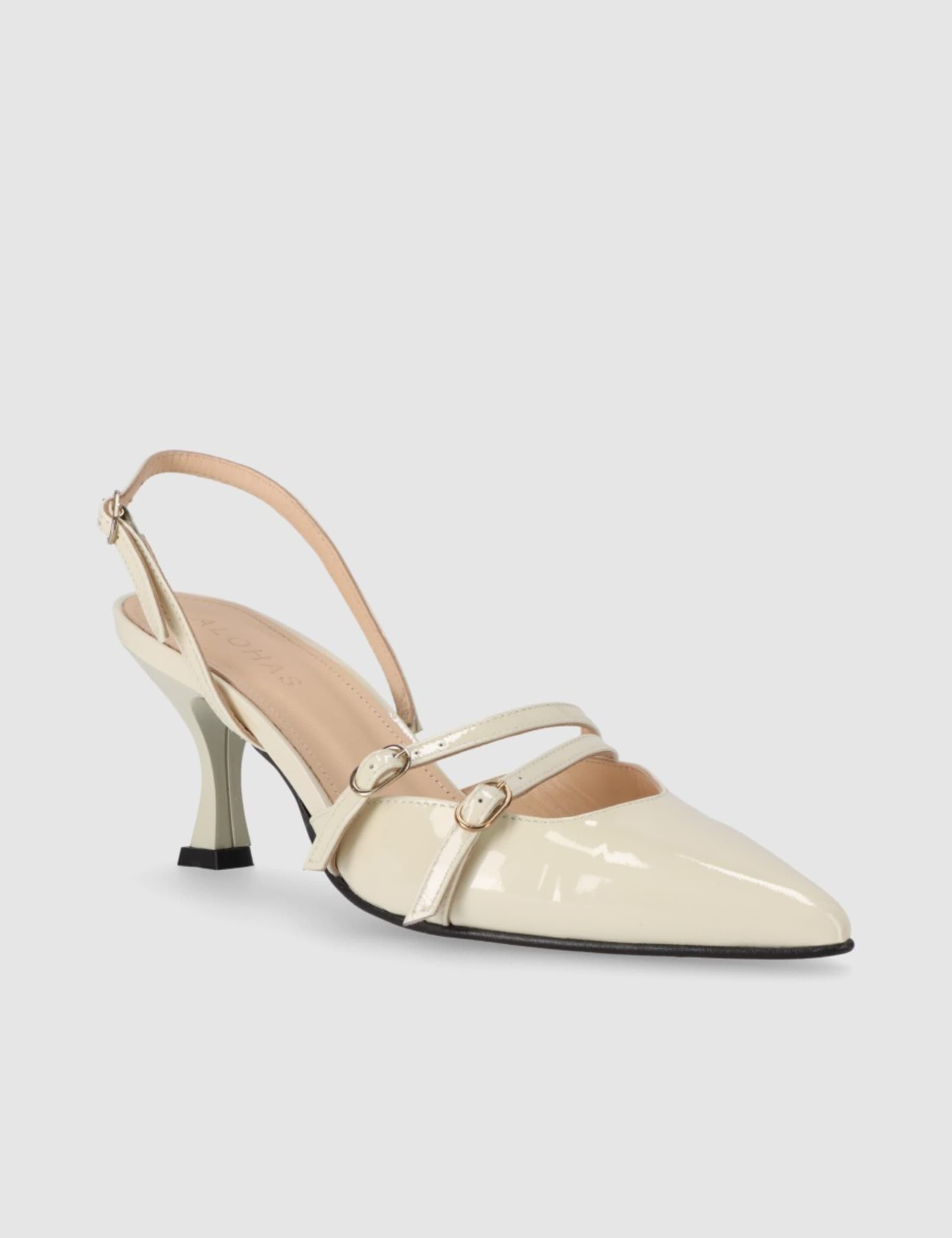 Joelle Onix Leather Patent Slingback Shoes 2 of 5