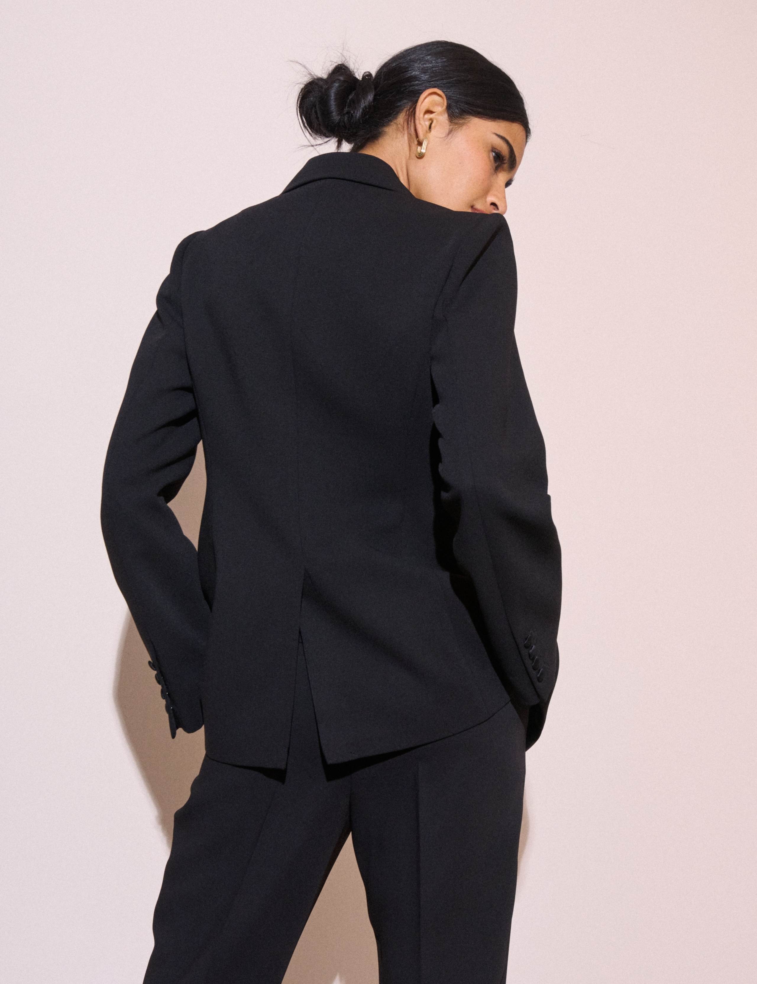 Satin Look Tailored Tuxedo Blazer 2 of 6