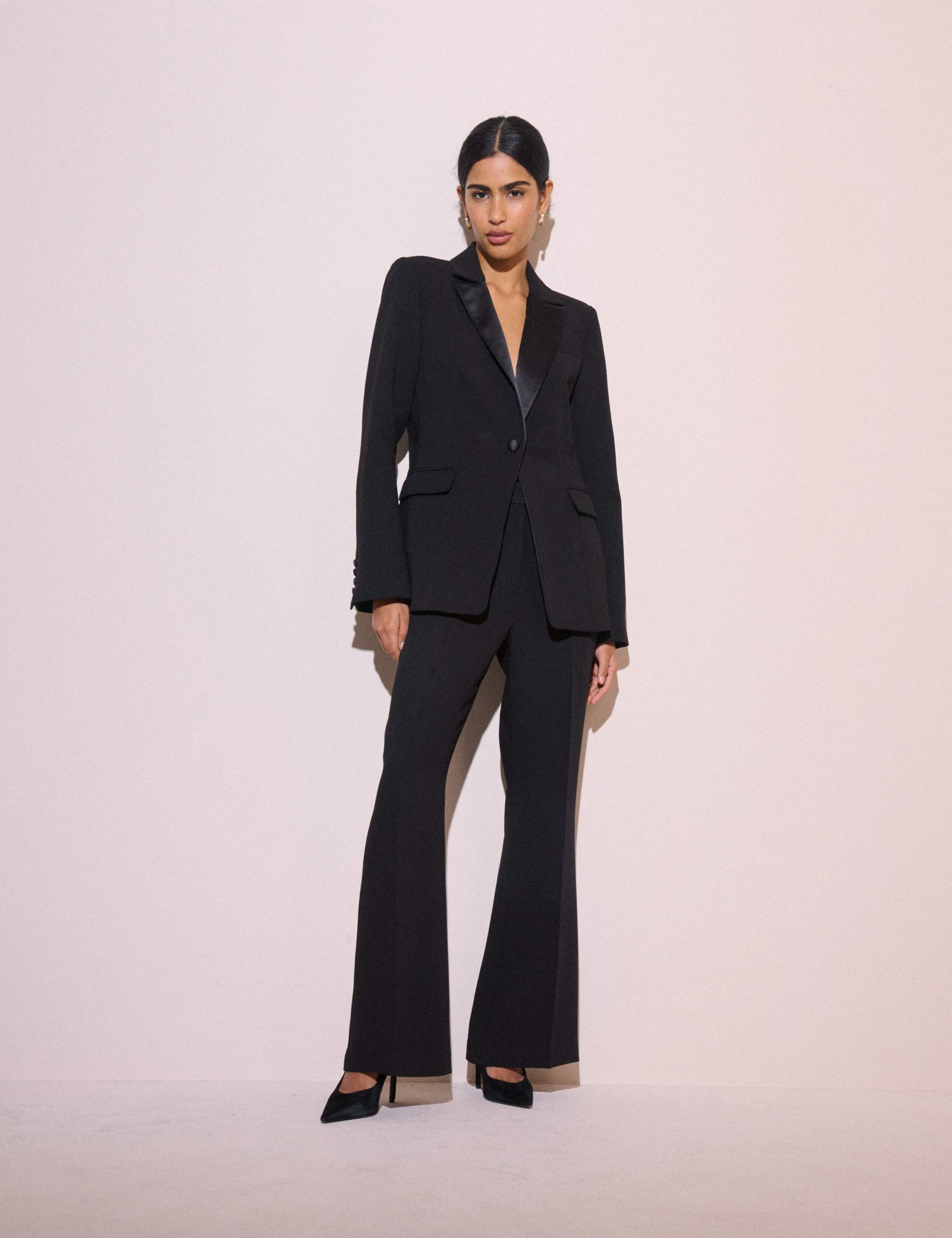 Satin Look Tailored Tuxedo Blazer 3 of 6