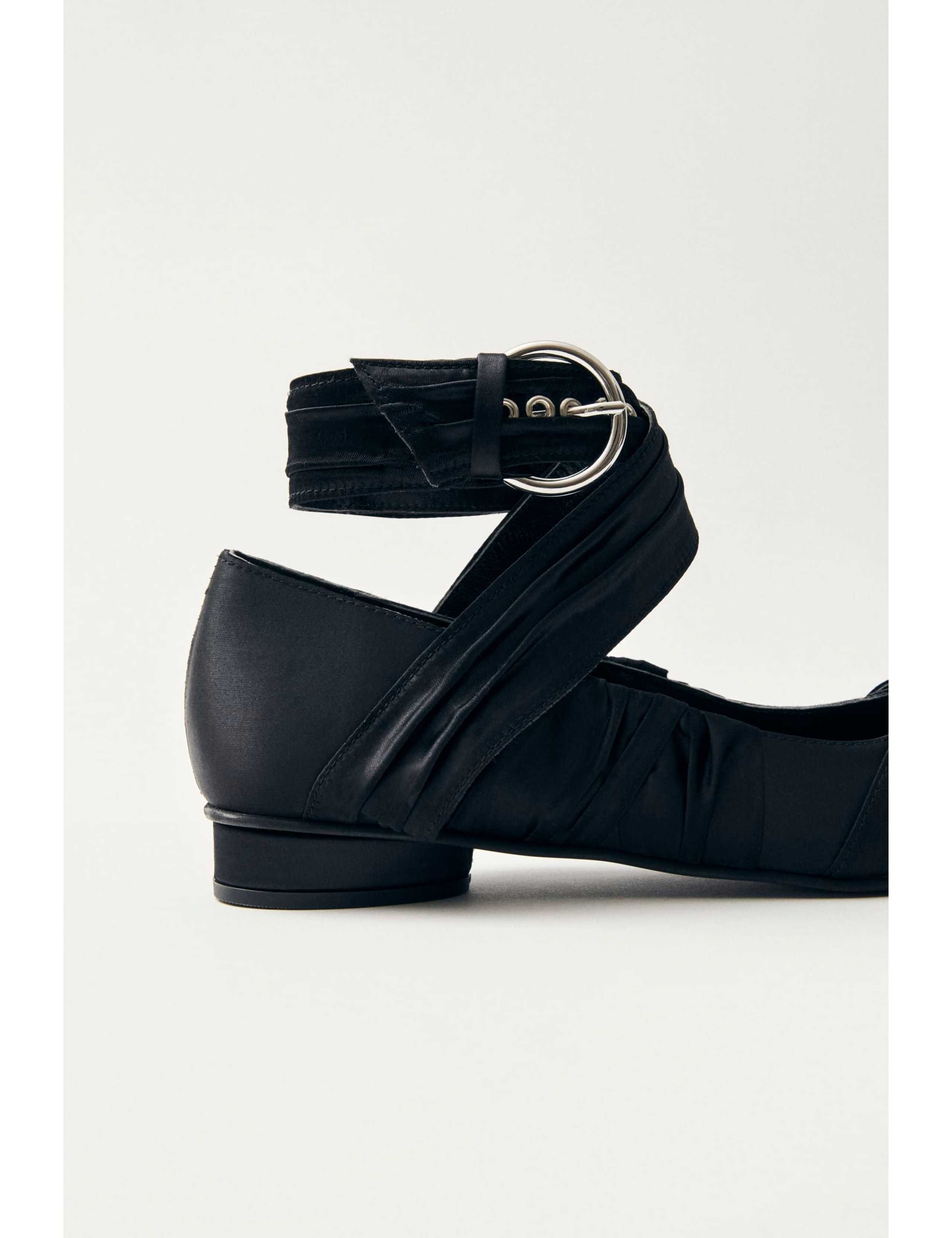 Volant Satin Flat Ballet Pumps 2 of 4