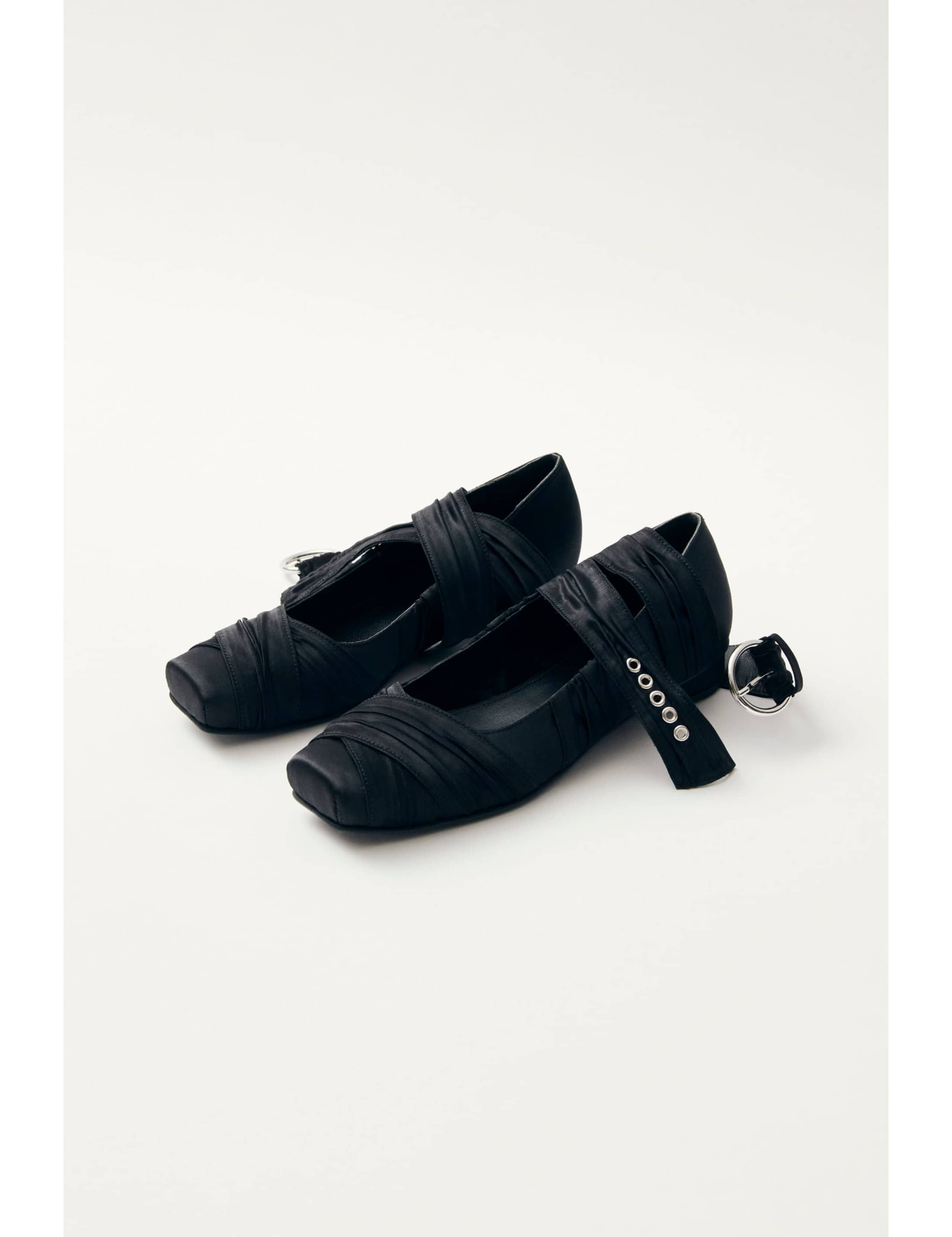 Volant Satin Flat Ballet Pumps 4 of 4