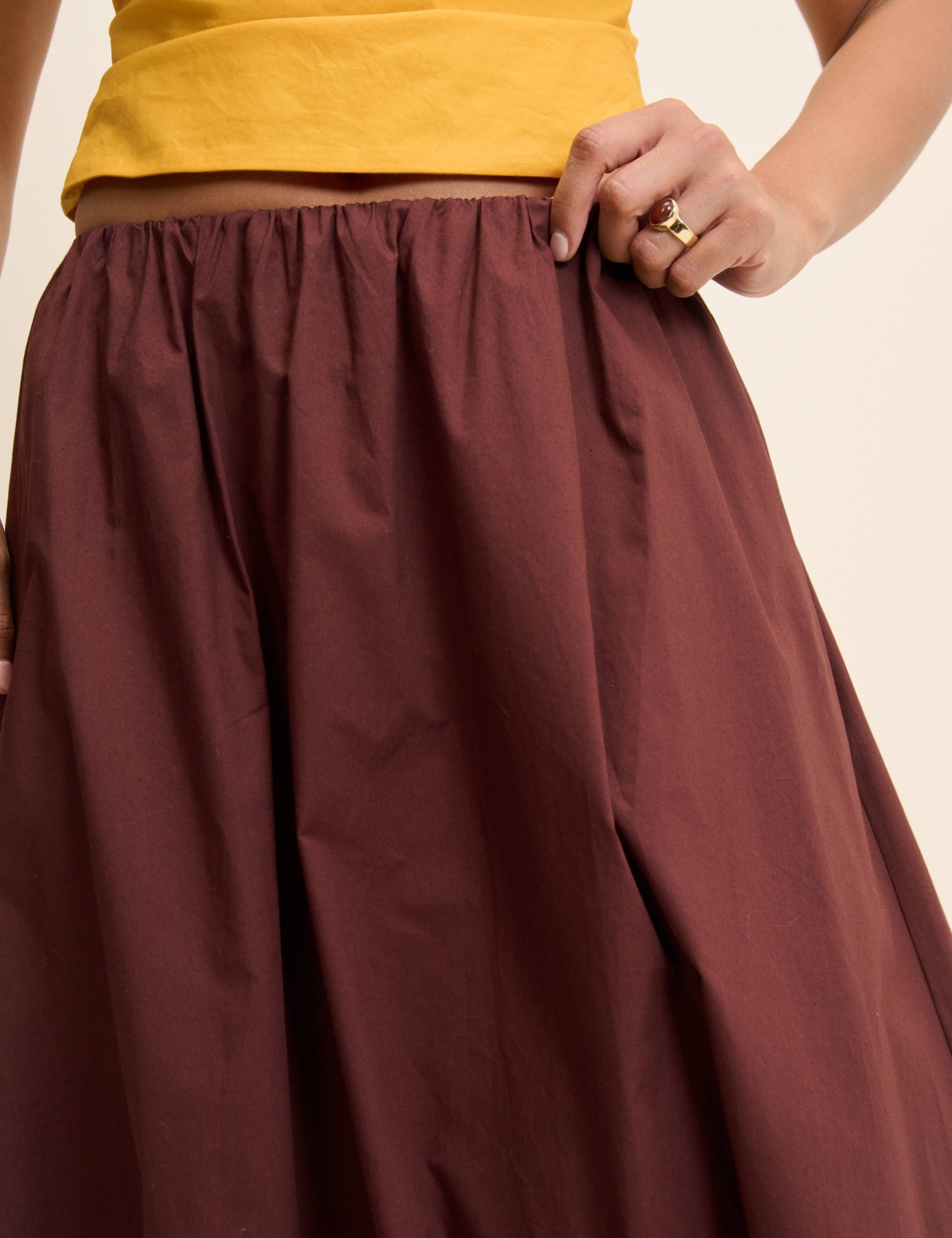 Pure Cotton Midi A-Line Skirt 6 of 7