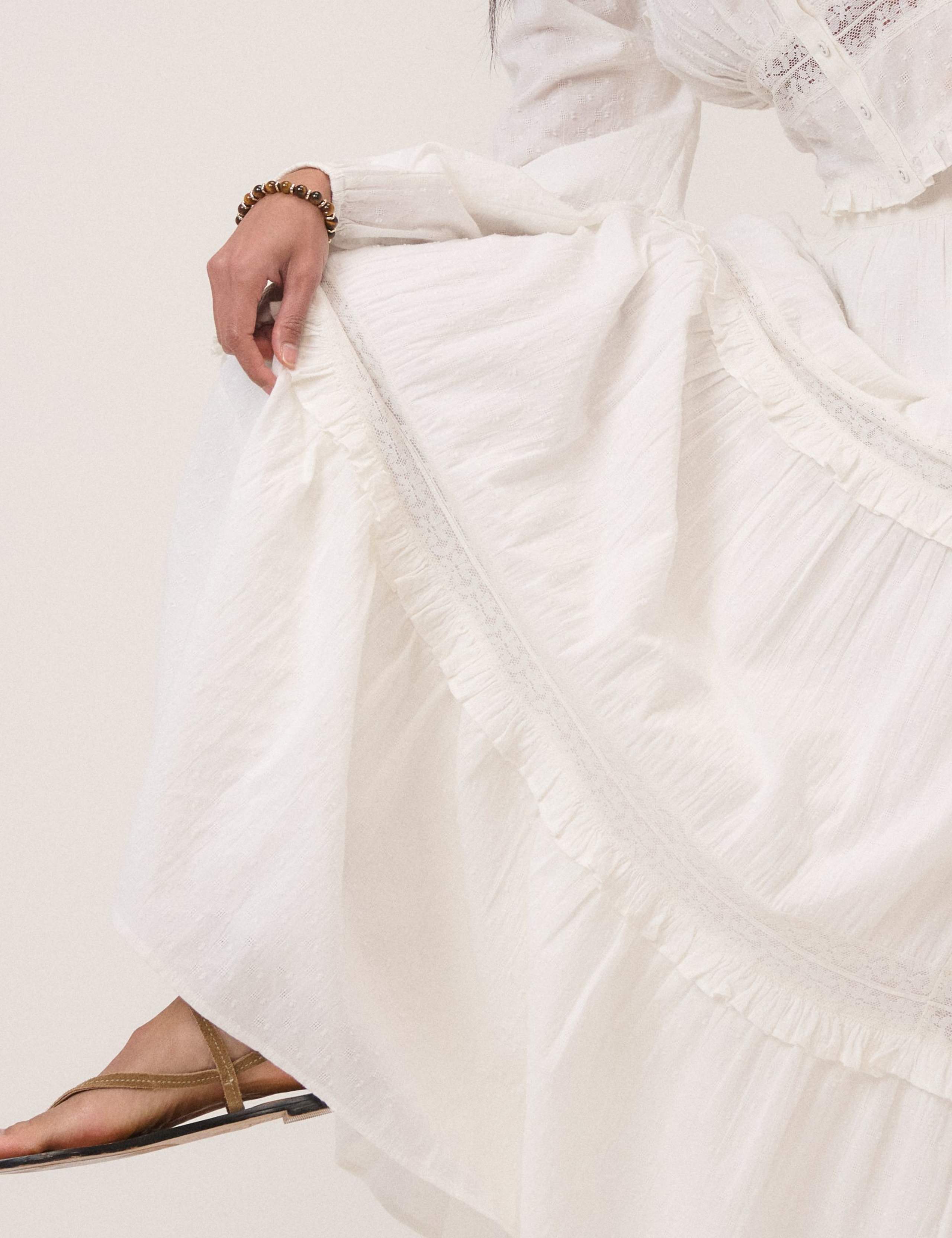 Pure Cotton Maxi Tiered Skirt 4 of 5