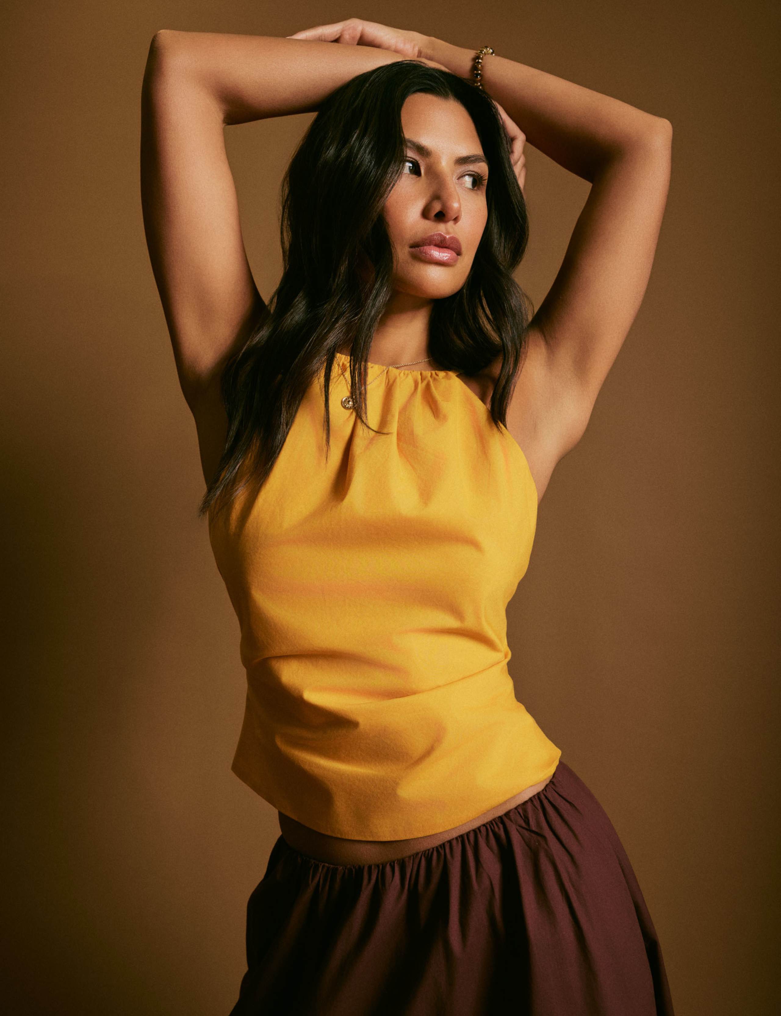 Pure Cotton Halter Neck Crop Top 2 of 4