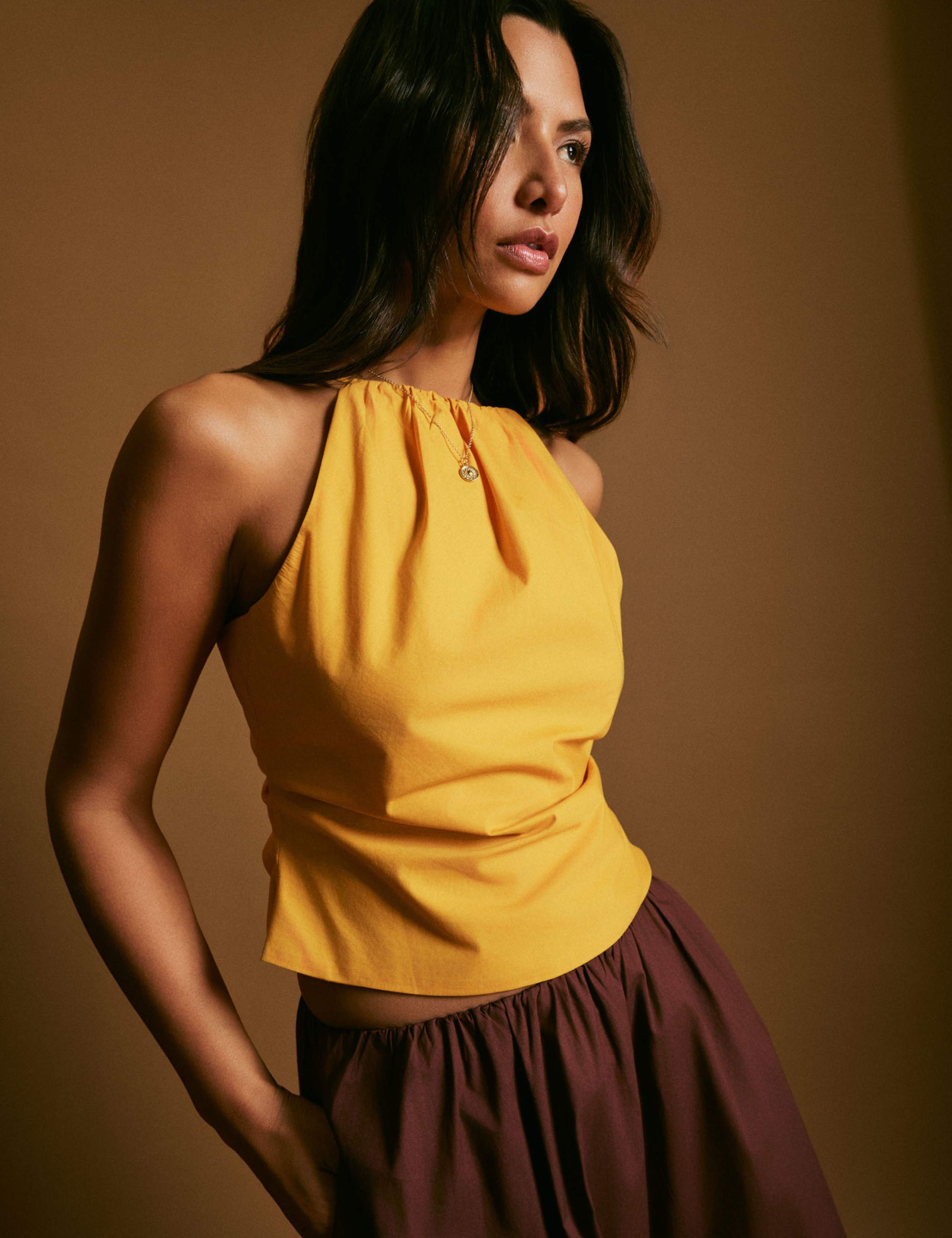 Pure Cotton Halter Neck Crop Top 3 of 4