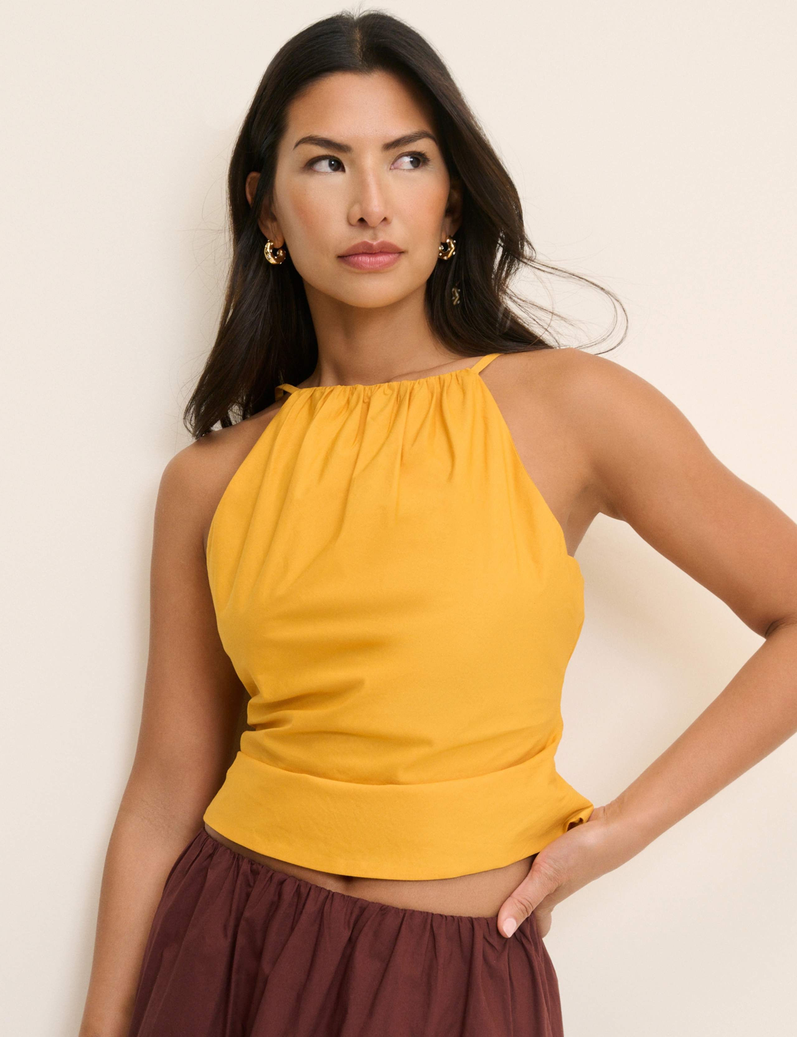 Pure Cotton Halter Neck Crop Top 4 of 4