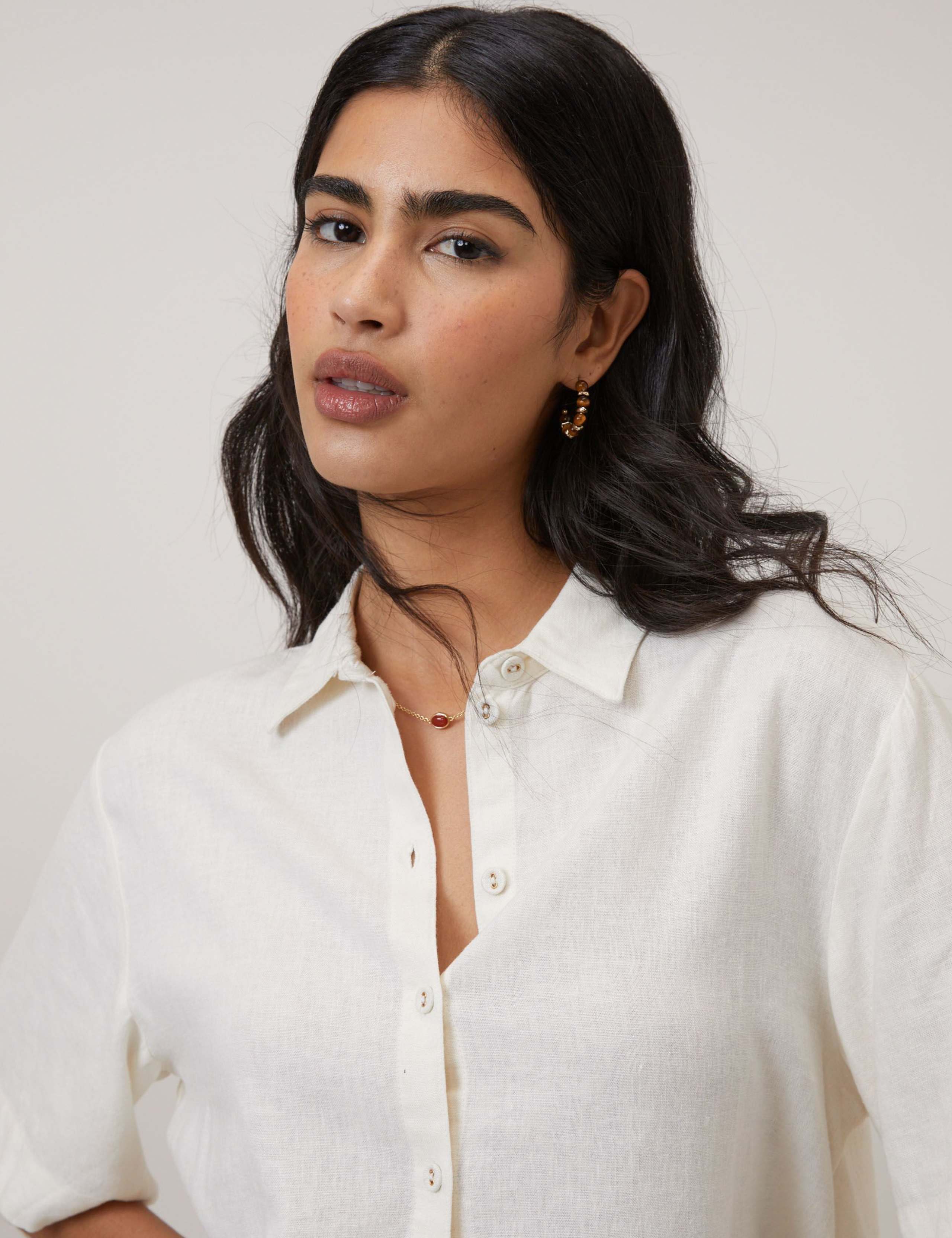 Linen Rich Collared Relaxed Shirt 5 of 5