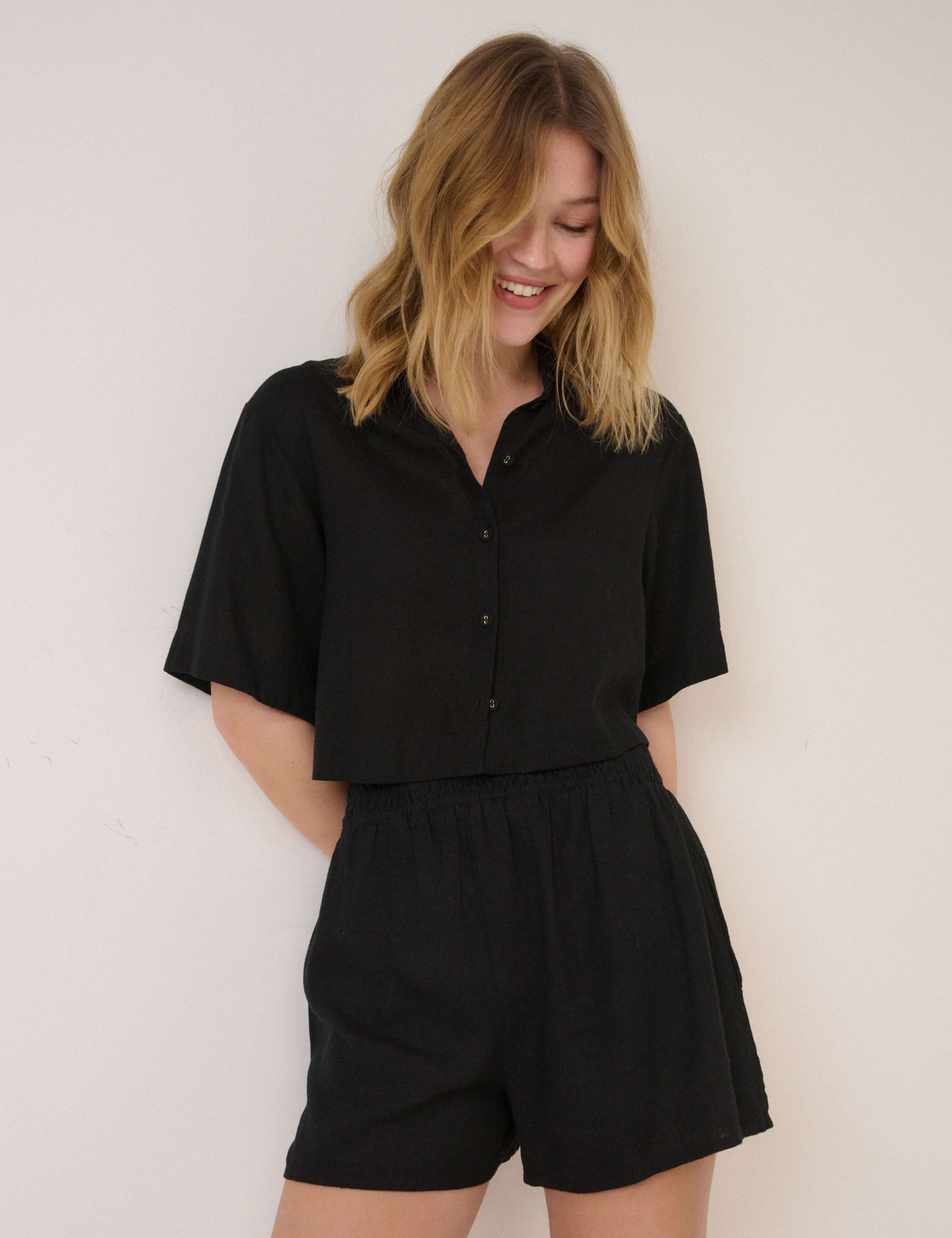 Linen Rich Collared Relaxed Shirt 2 of 5