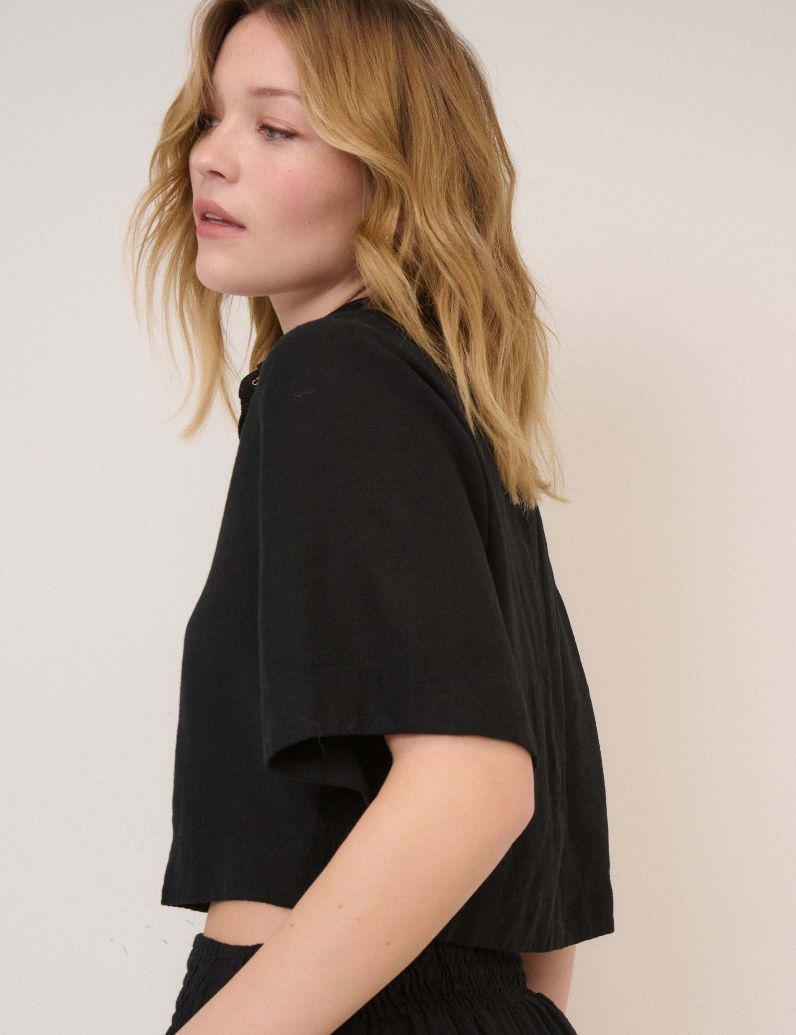 Linen Rich Collared Relaxed Shirt 3 of 5