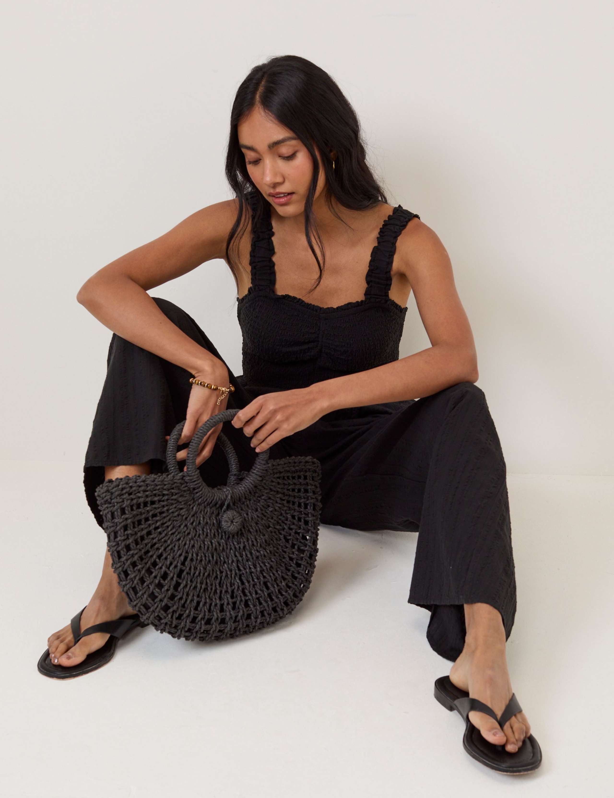 Pure Cotton Strappy Jumpsuit 3 of 5