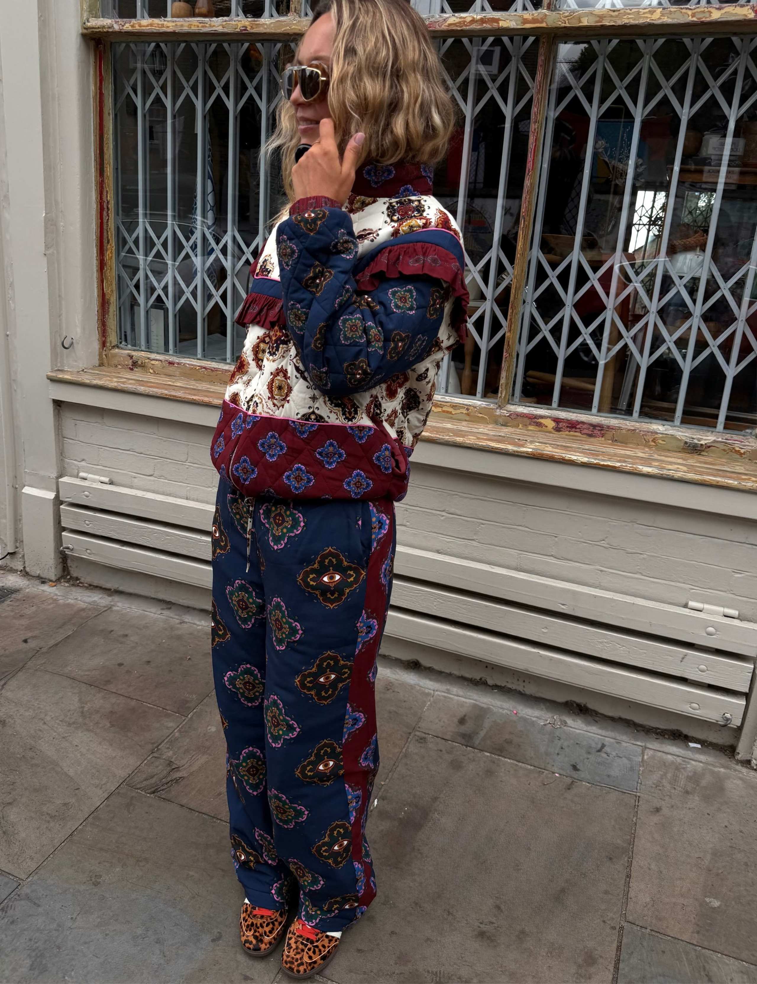 Printed Quilted High Neck Jacket 3 of 5