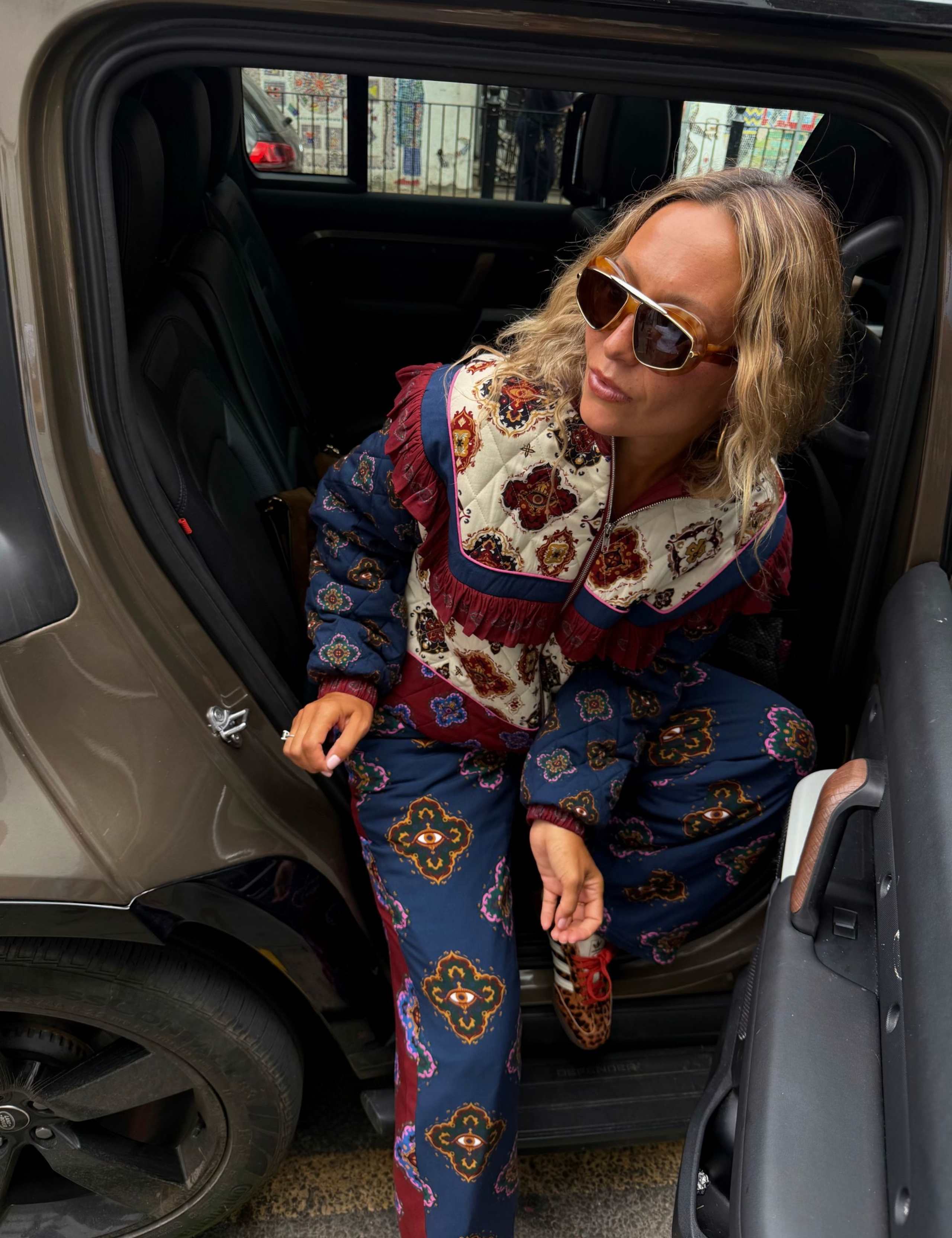 Printed Quilted High Neck Jacket 4 of 5