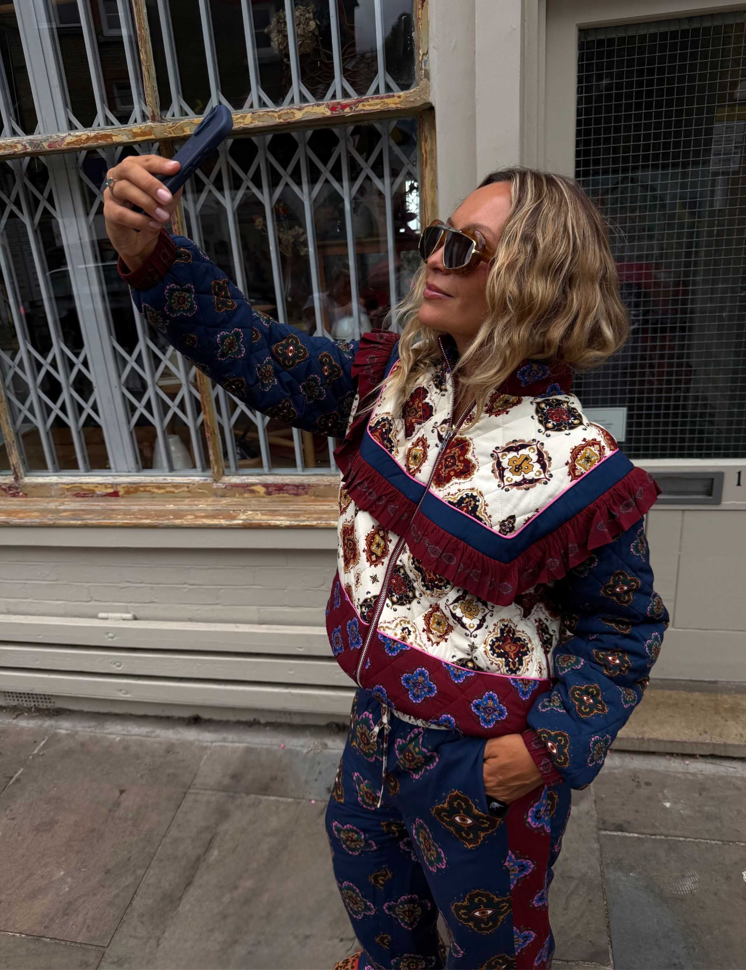 Printed Quilted High Neck Jacket 5 of 5