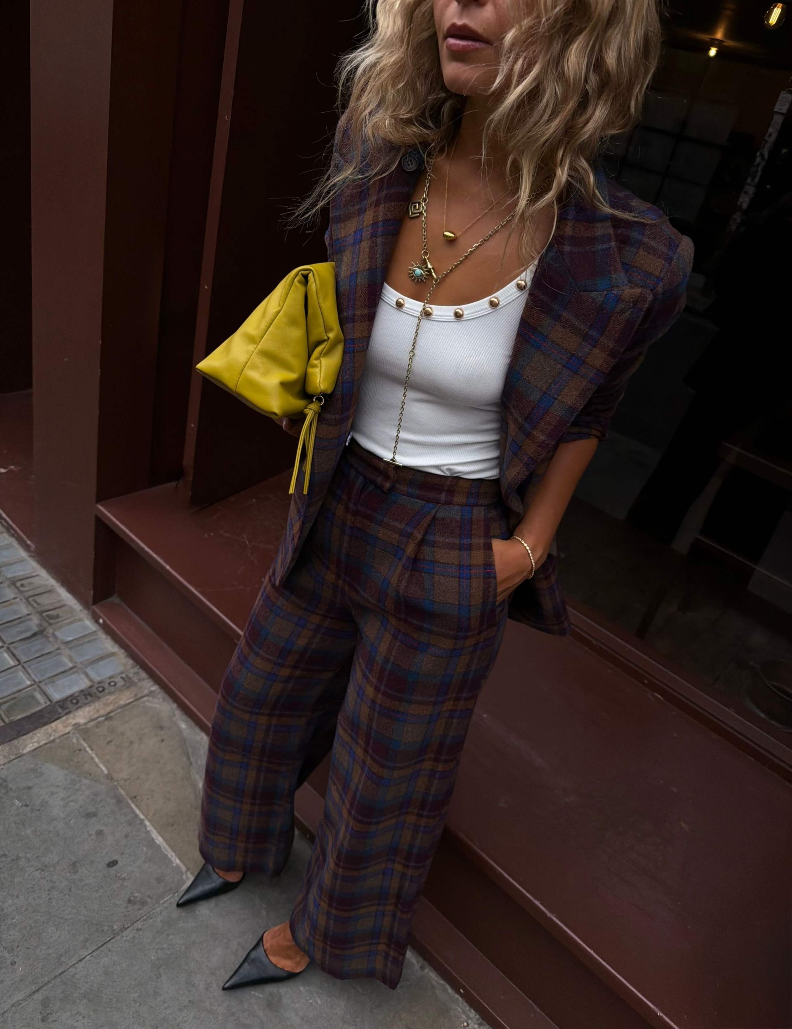 Checked Straight Leg Trousers 4 of 4