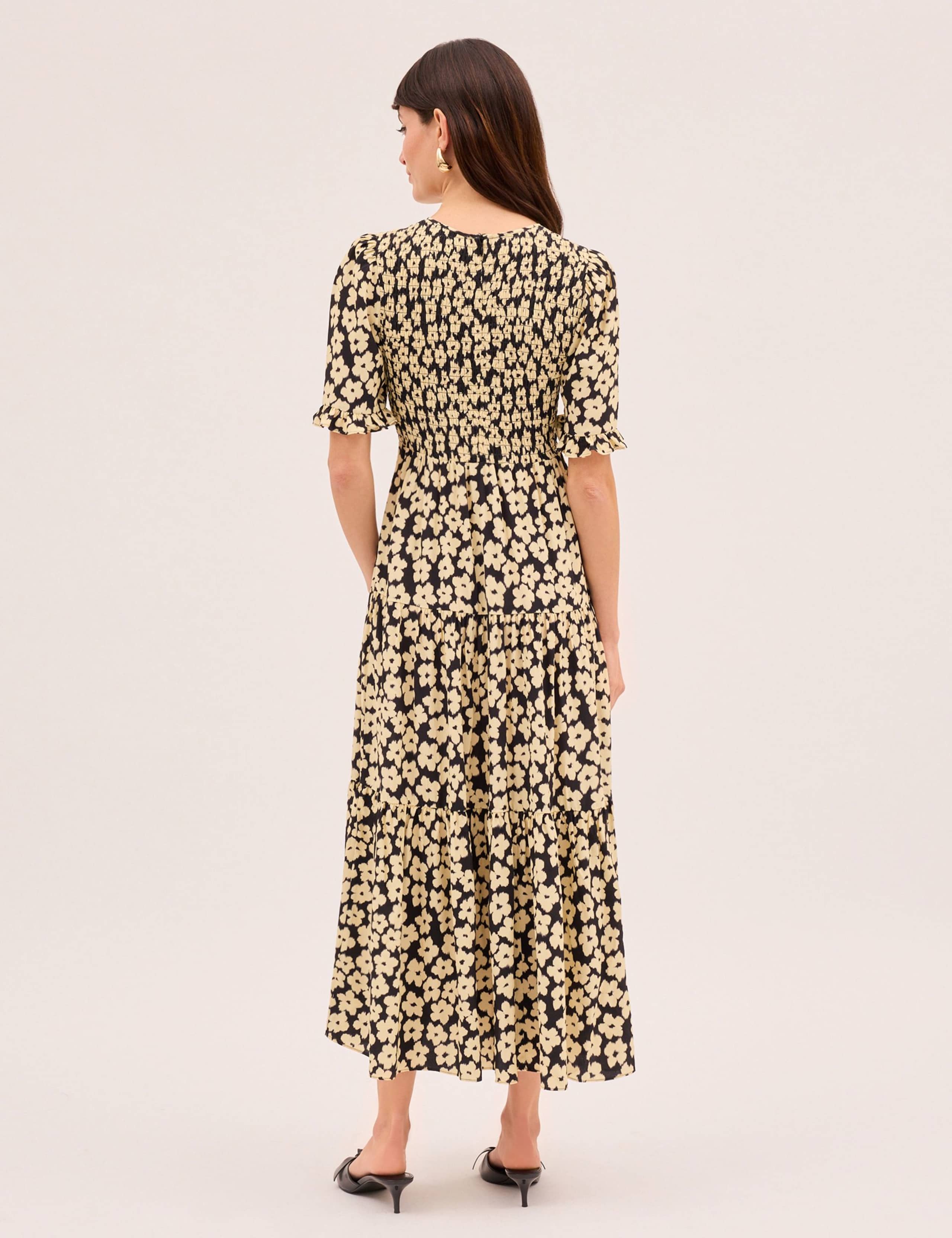 Floral Shirred Maxi Tiered Dress 3 of 5