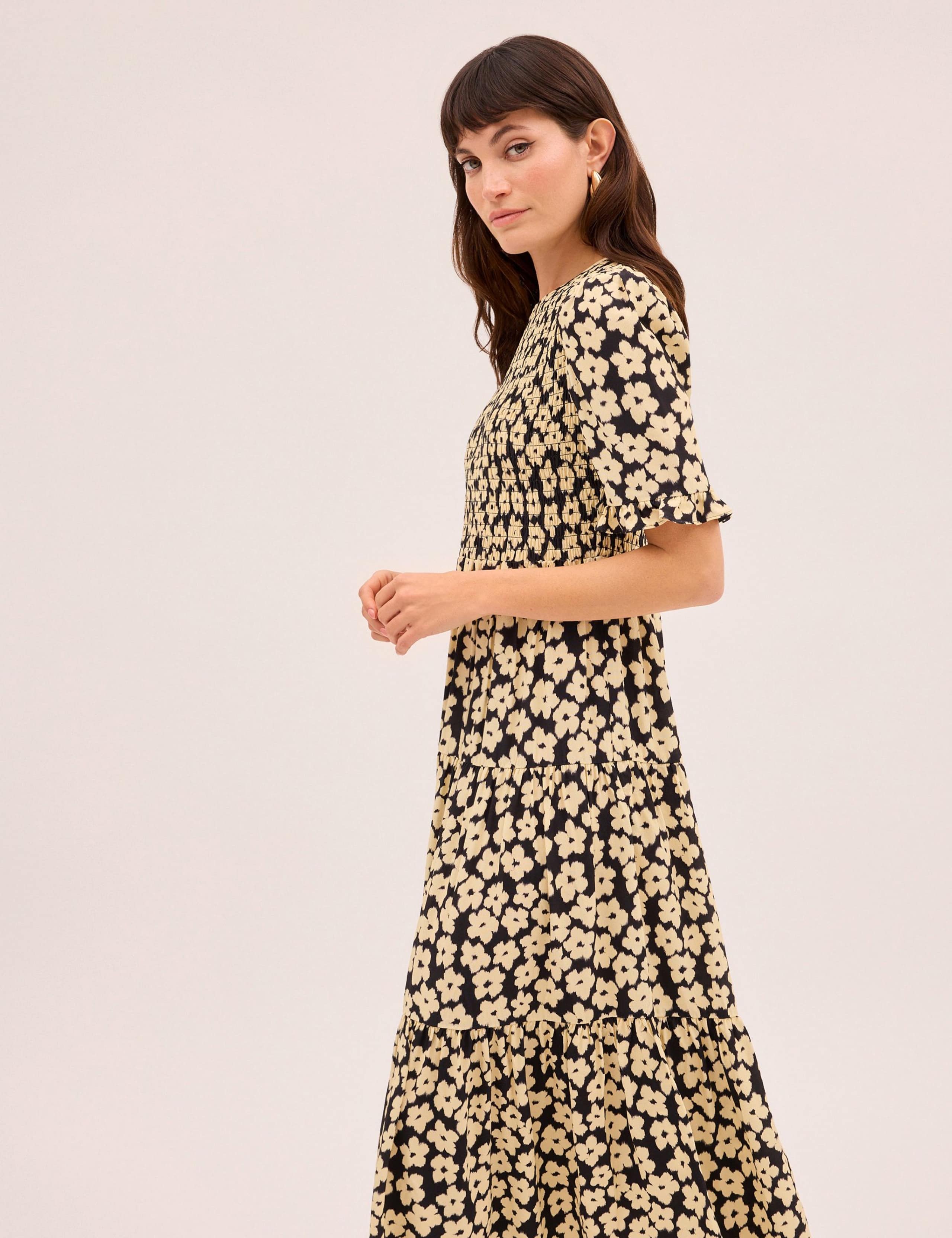 Floral Shirred Maxi Tiered Dress 5 of 5