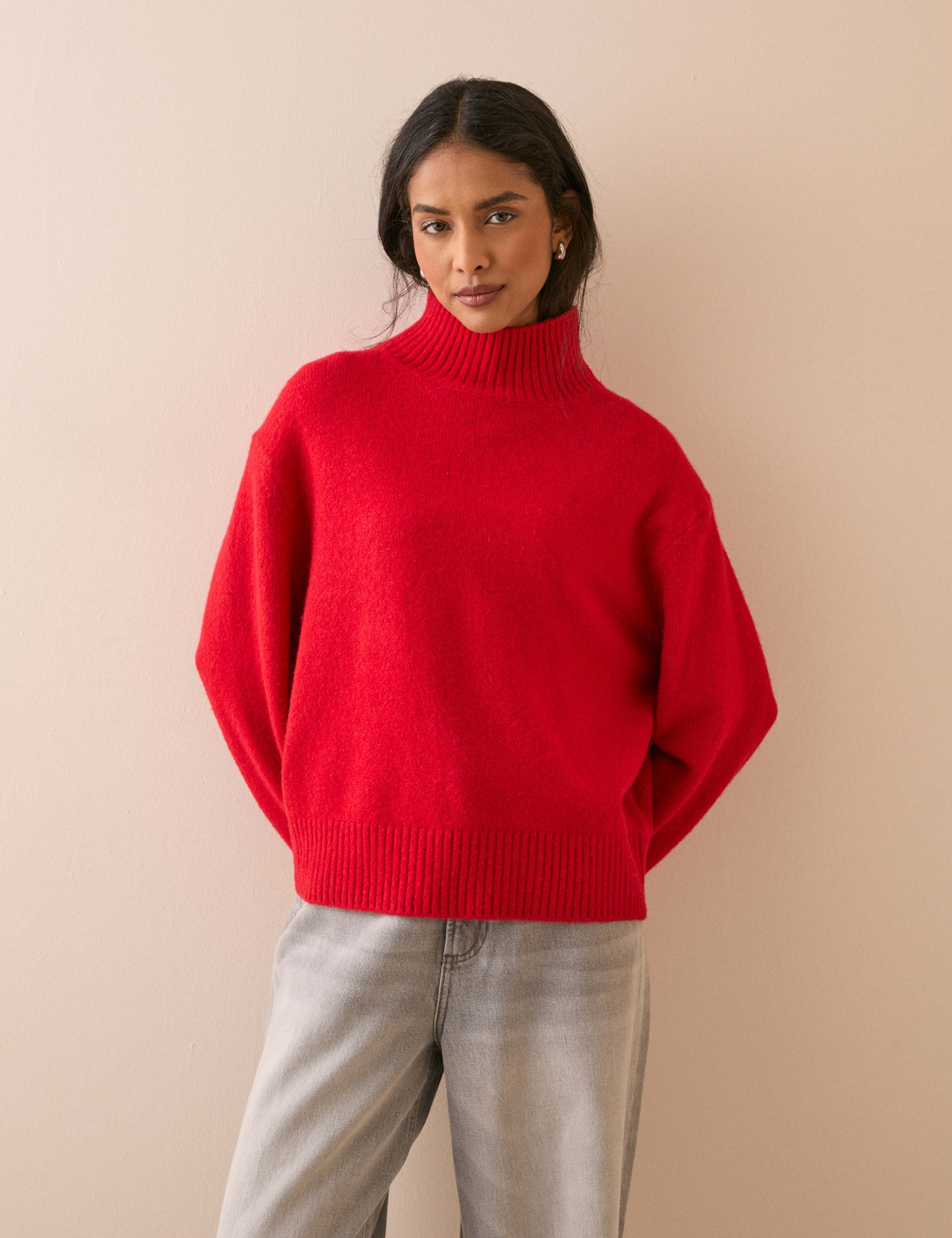 Funnel Neck Jumper with Wool 1 of 5