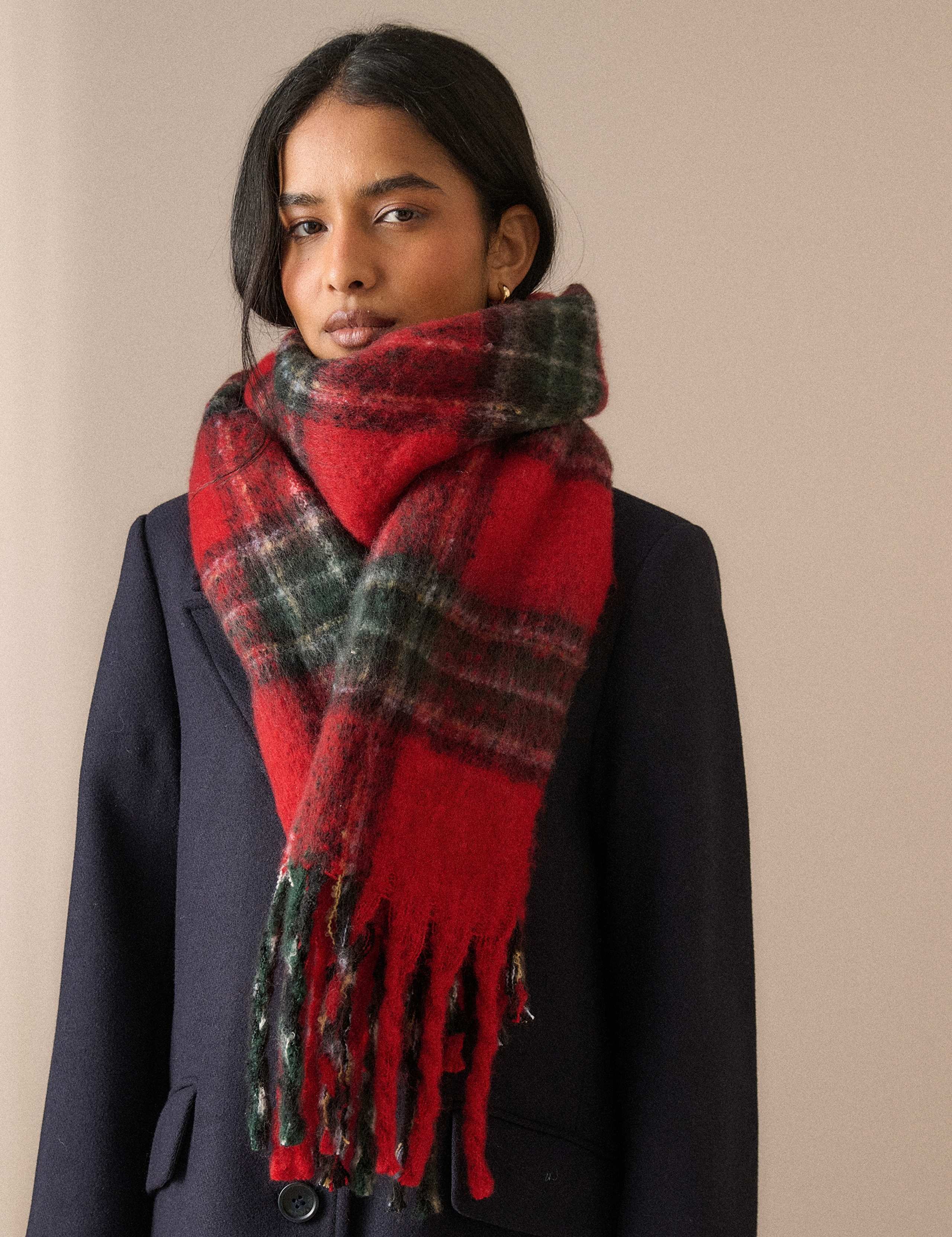 Checked Tassel Scarf 2 of 6