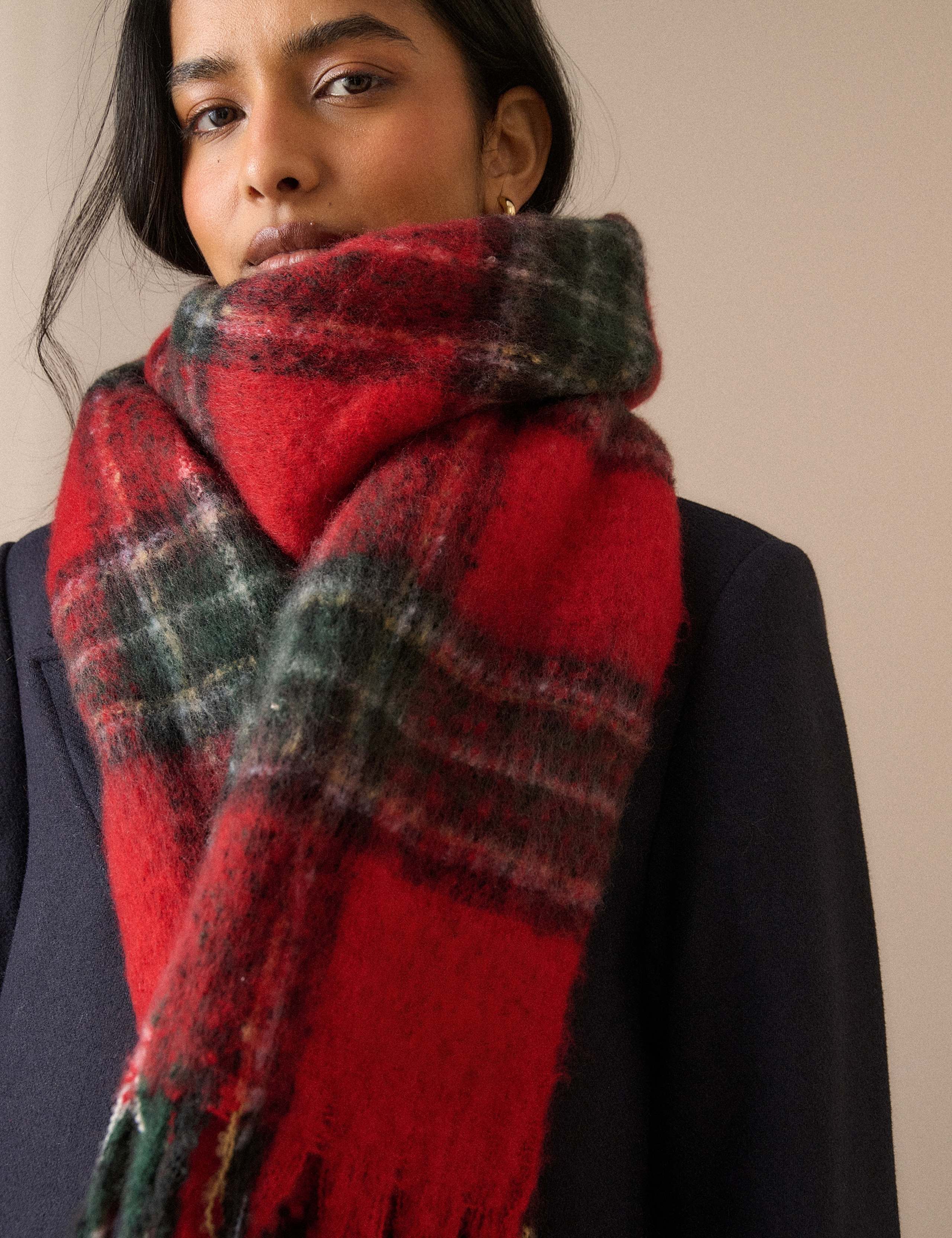 Checked Tassel Scarf 4 of 6