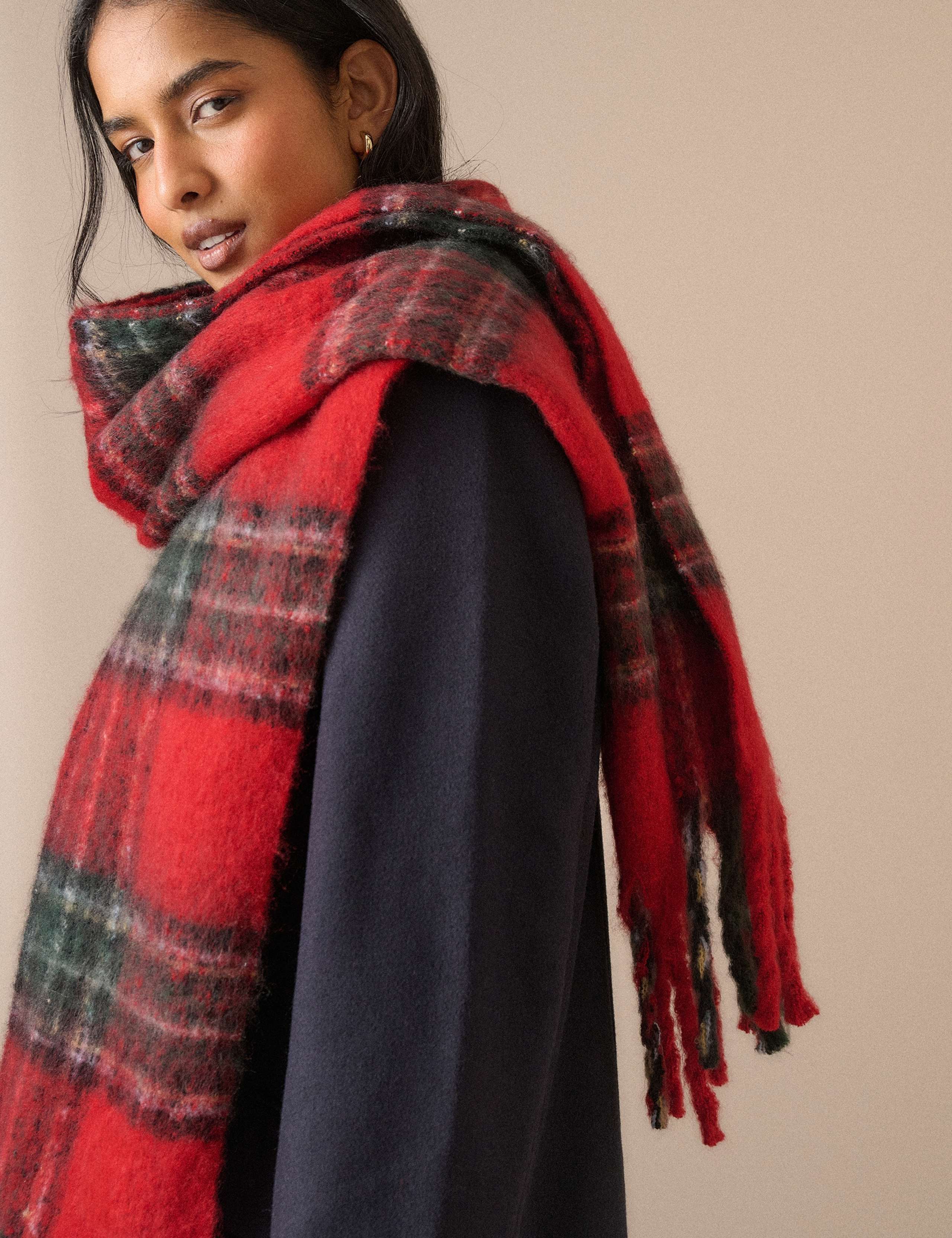 Checked Tassel Scarf 5 of 6