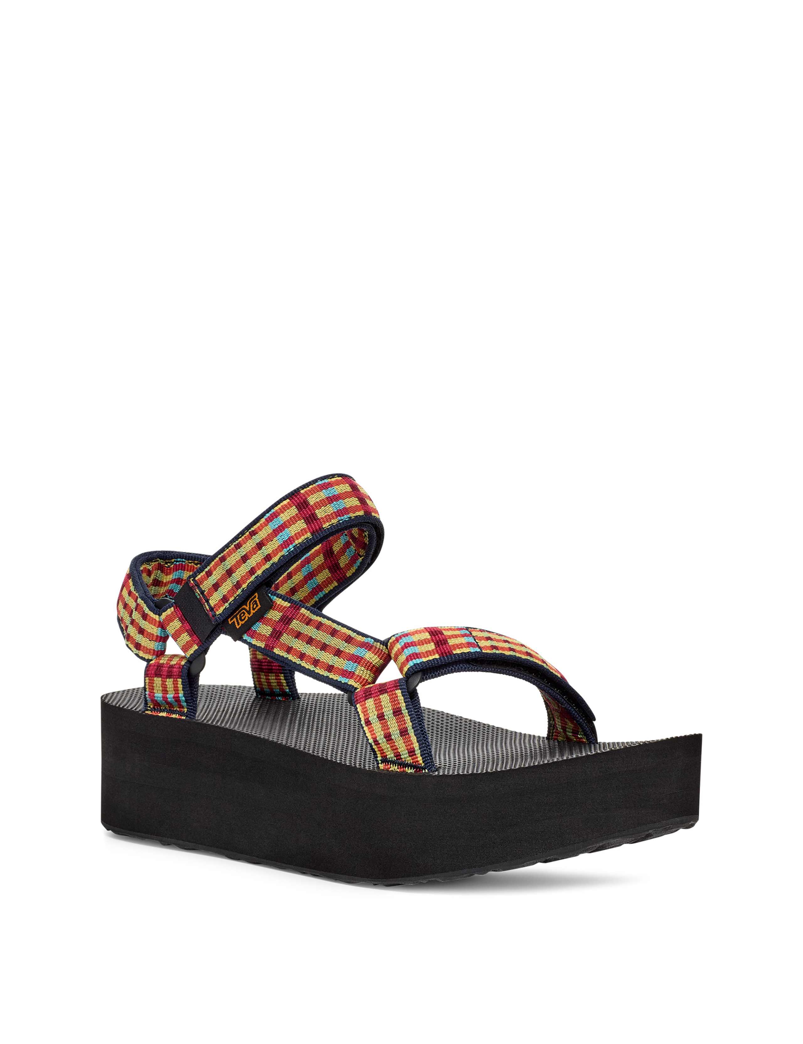 Universal Check Print Flatform Sandals 3 of 6