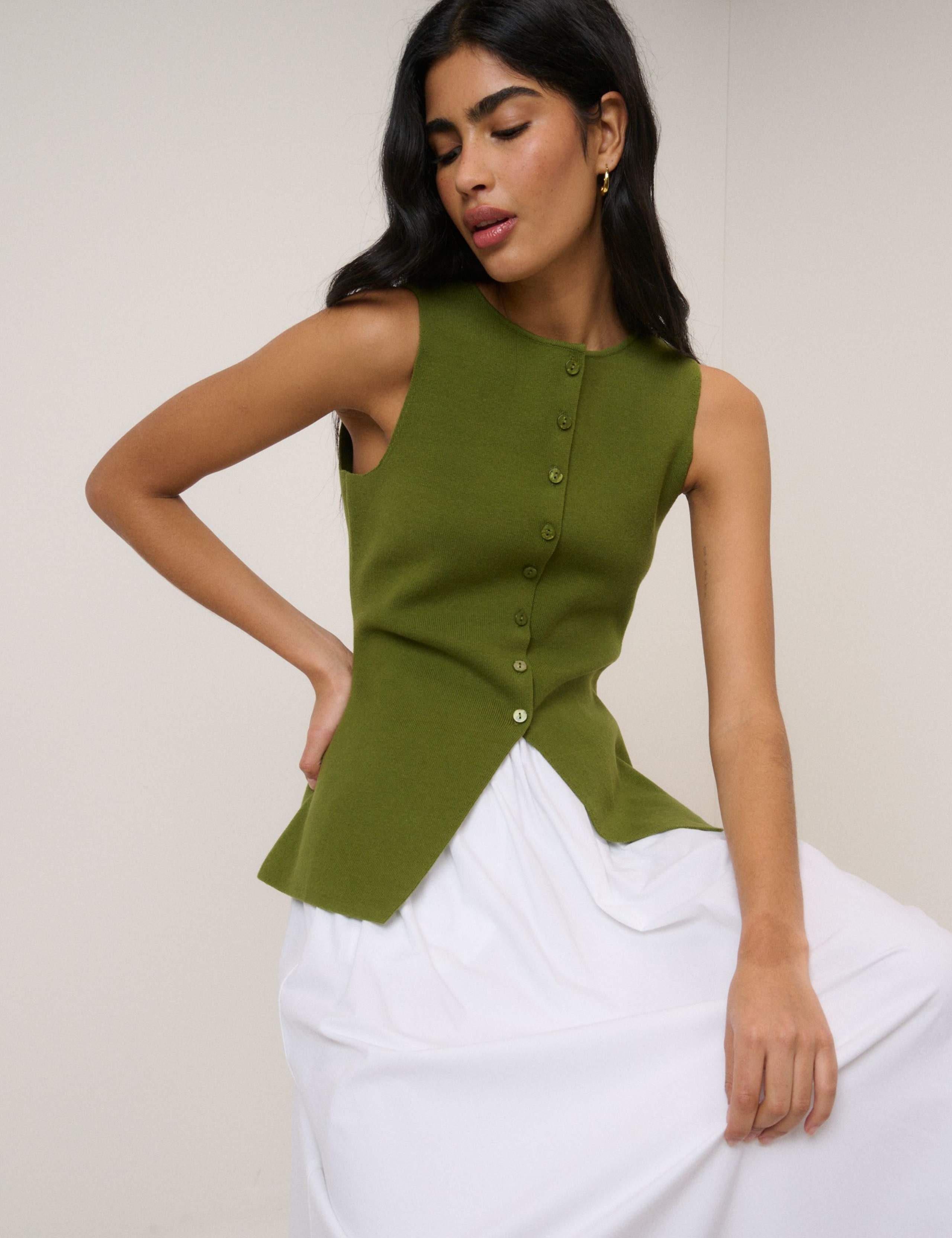 Cotton Rich Knitted Waistcoat 2 of 5