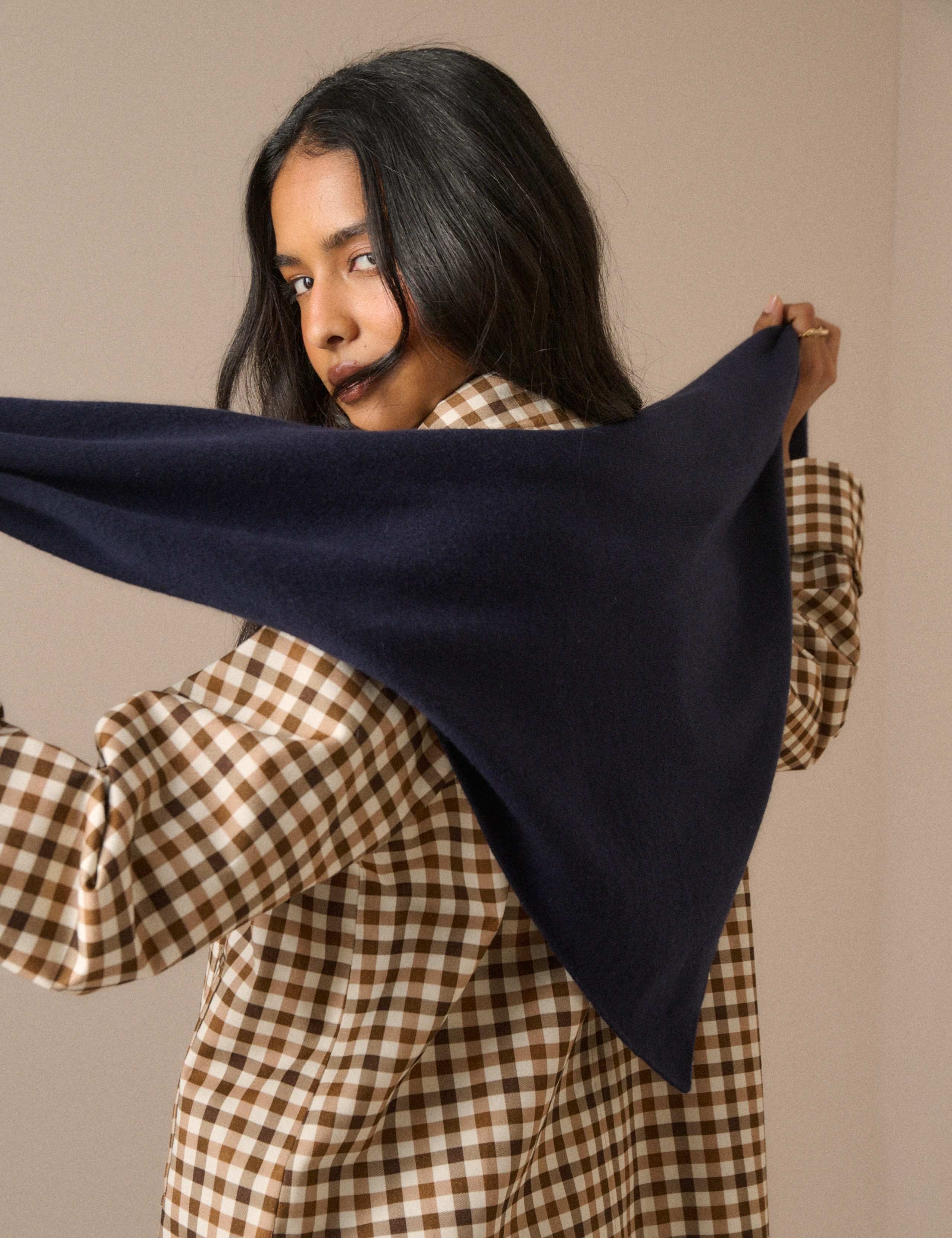 Wool Blend Triangle Scarf 3 of 5
