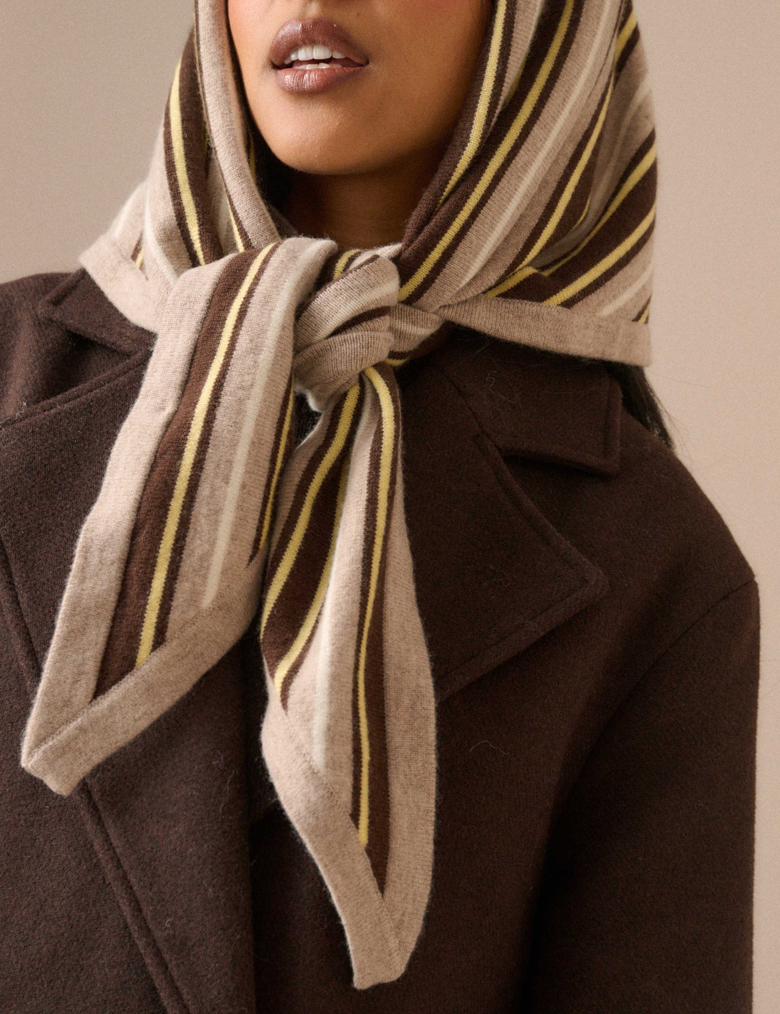 Wool Blend Large Triangle Scarf 3 of 5