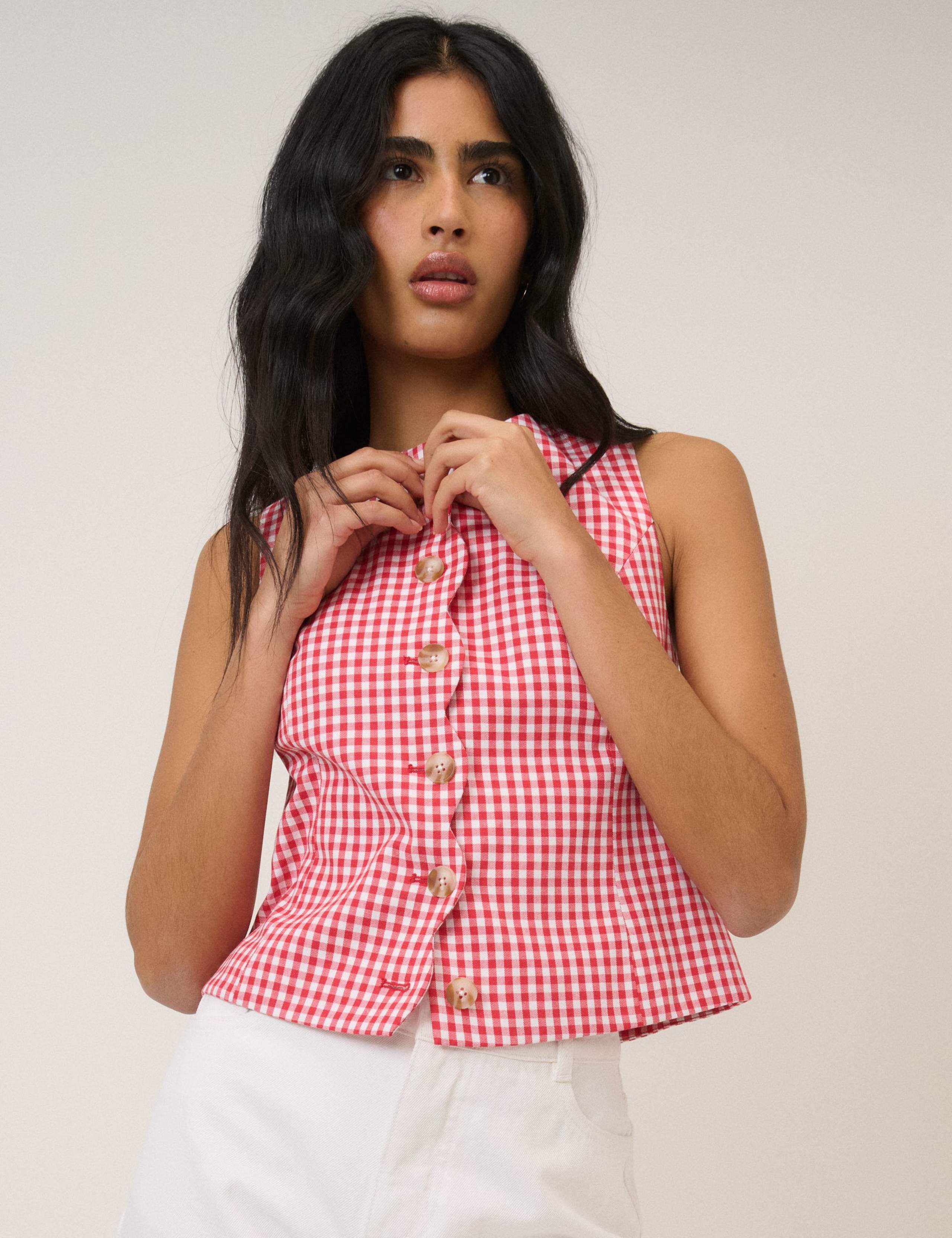 Cotton Rich Gingham Waistcoat 6 of 7
