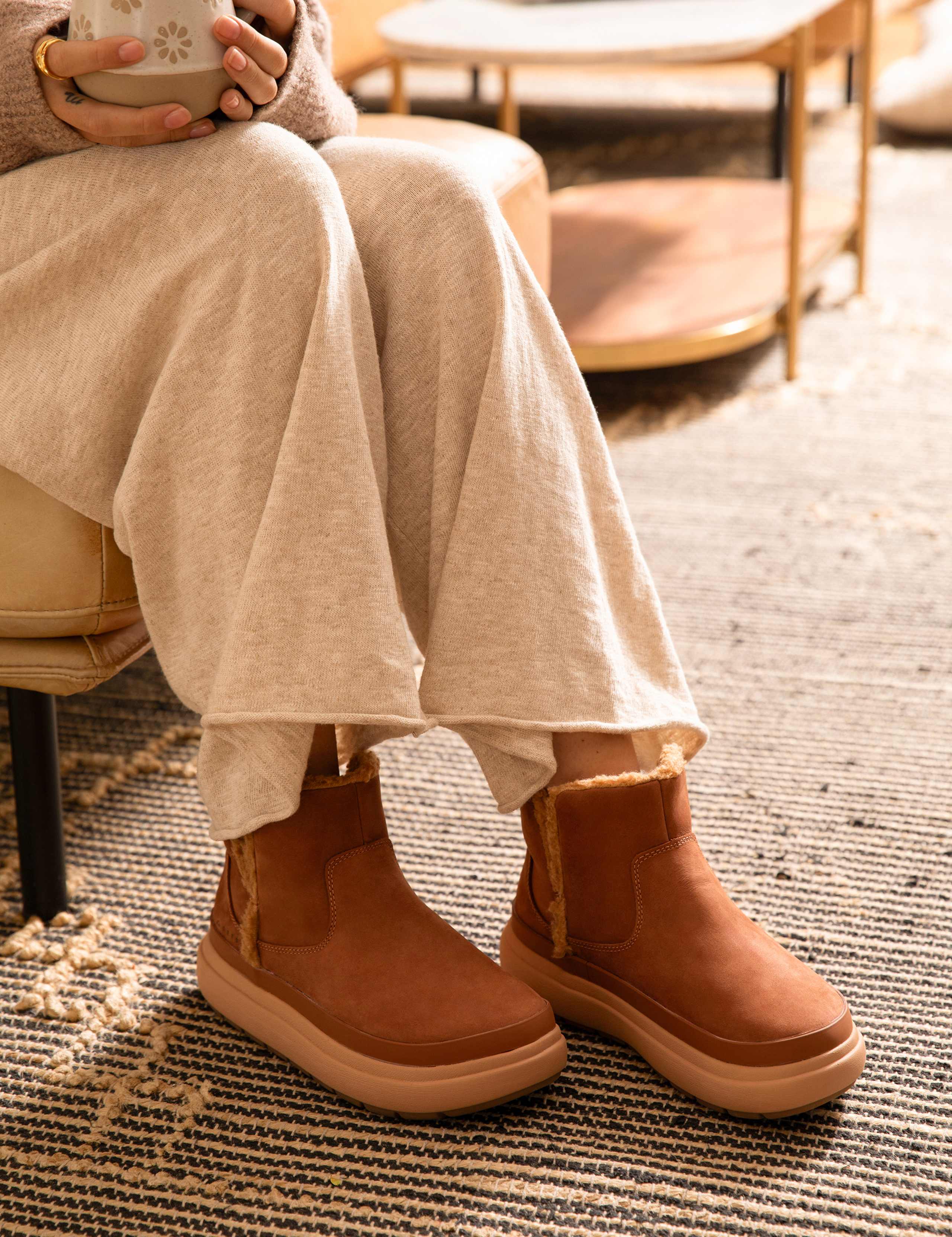 Leather Flatform Ankle Boots 2 of 14