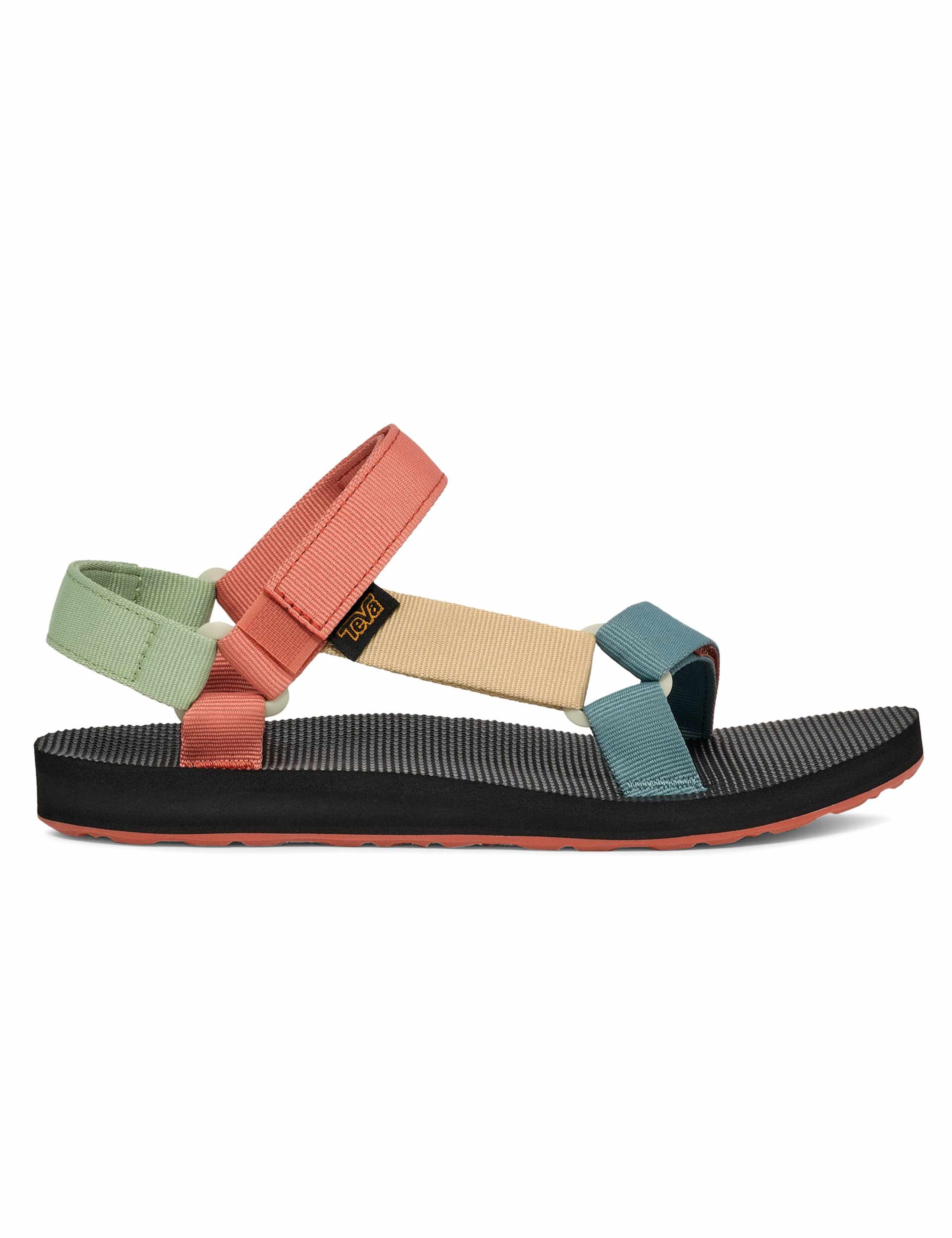 Canvas Printed Ankle Strap Platform Sandals 1 of 6