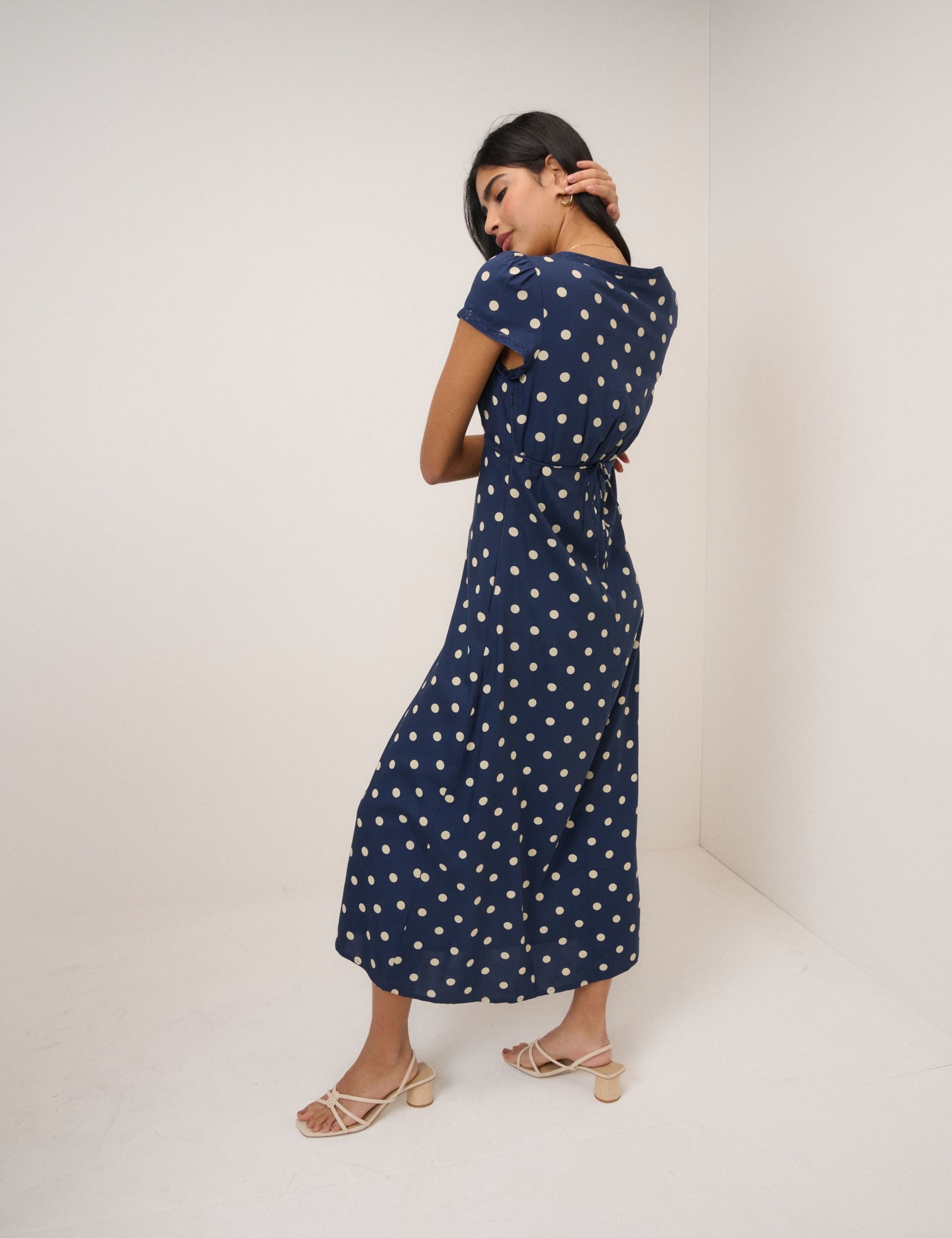 Pure Cotton Floral Bandeau Midi Dress 5 of 5