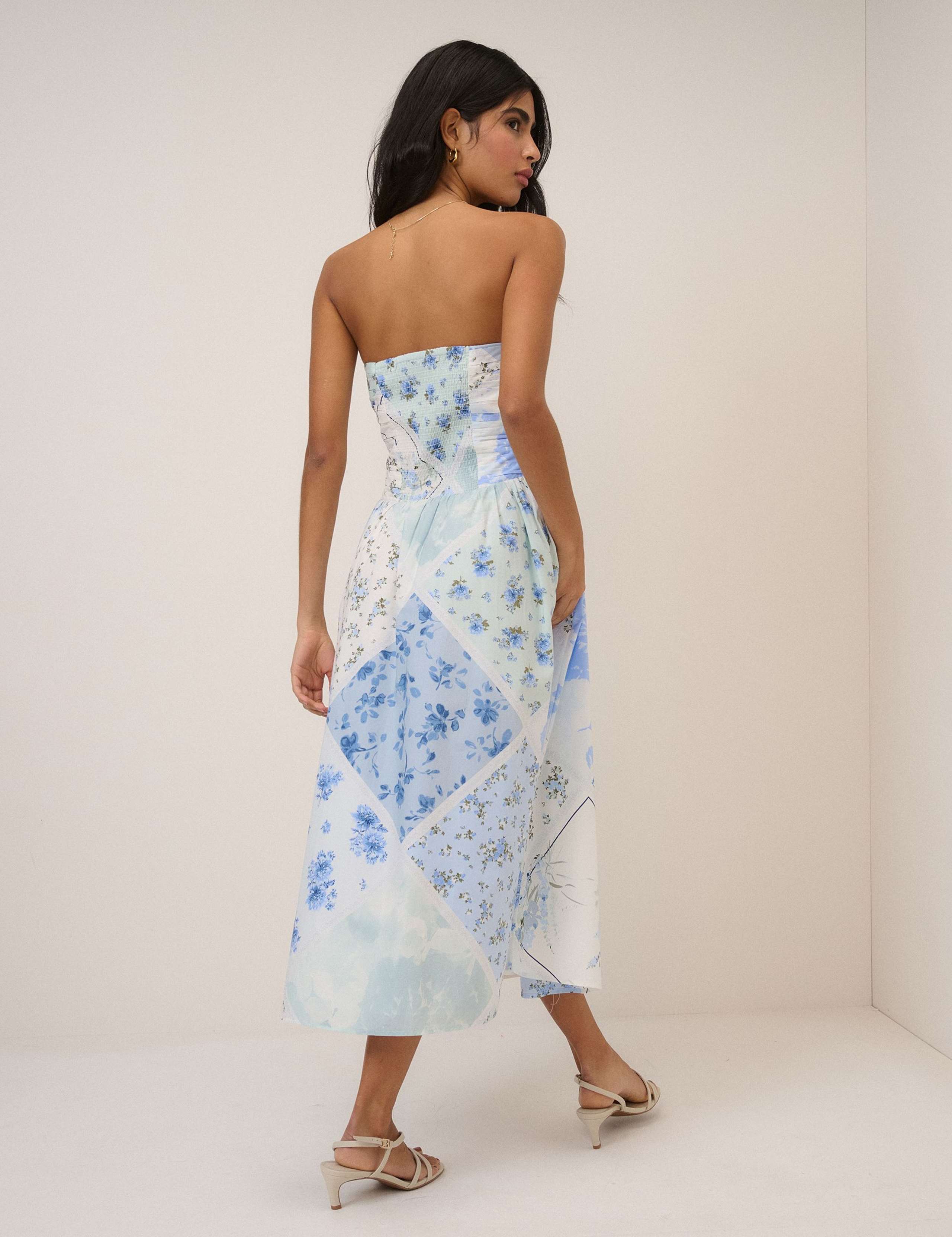 Pure Cotton Midi Waisted Dress 5 of 5