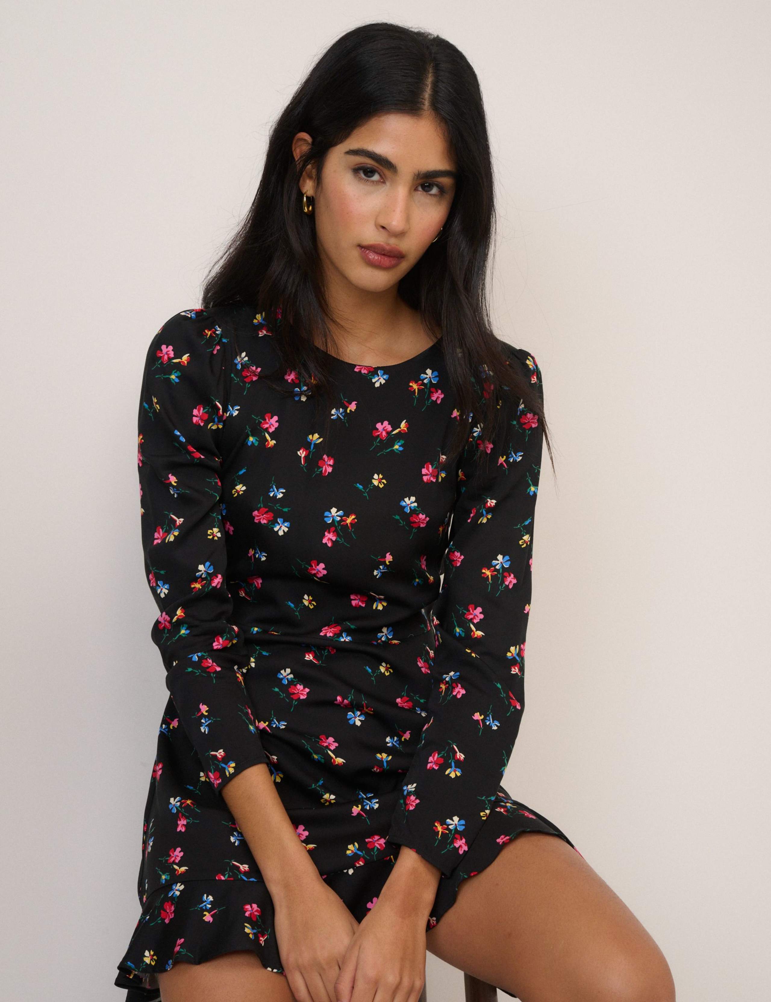 Floral Frill Detail Mini Tea Dress 2 of 5