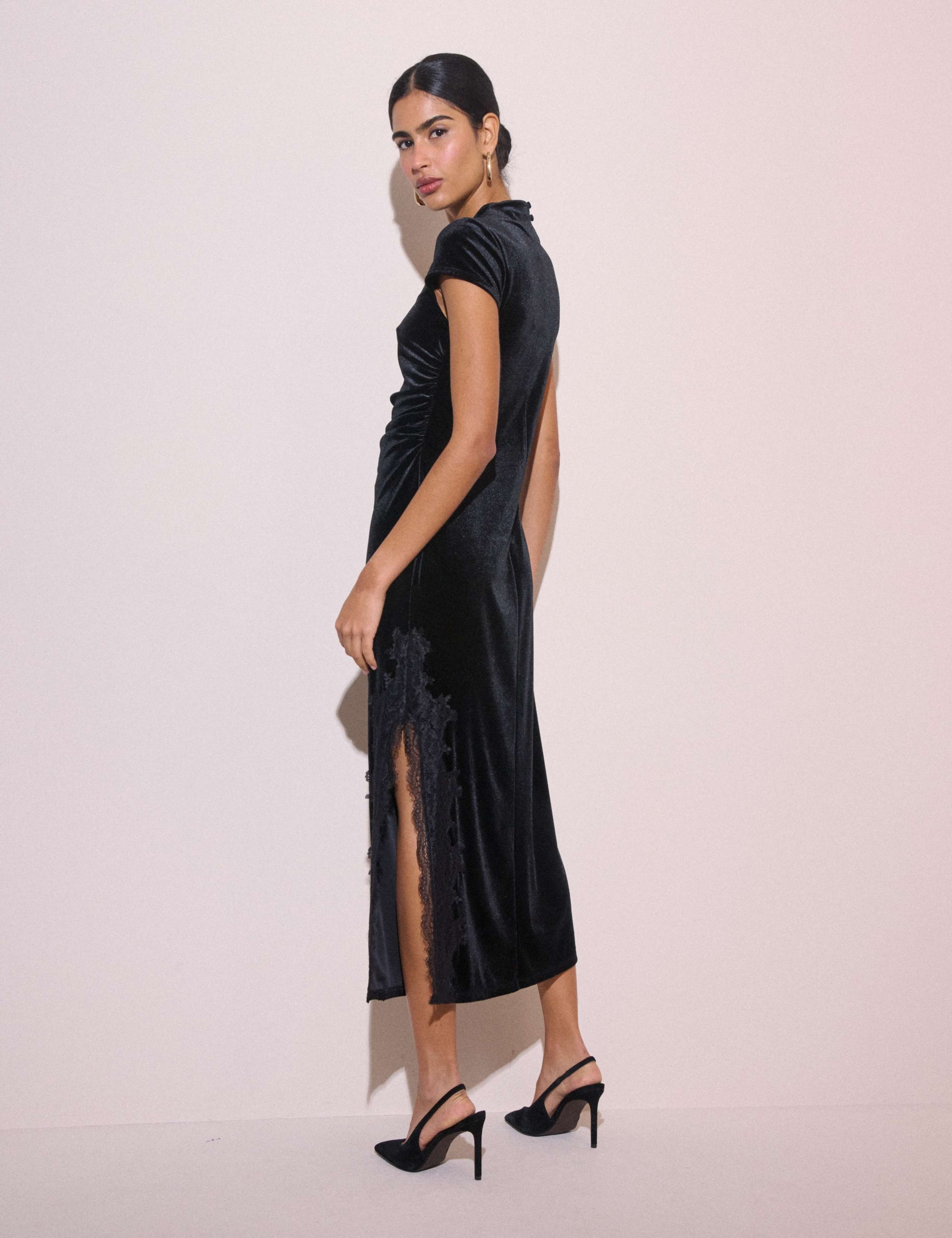 High Neck Midi Bodycon Dress 2 of 5