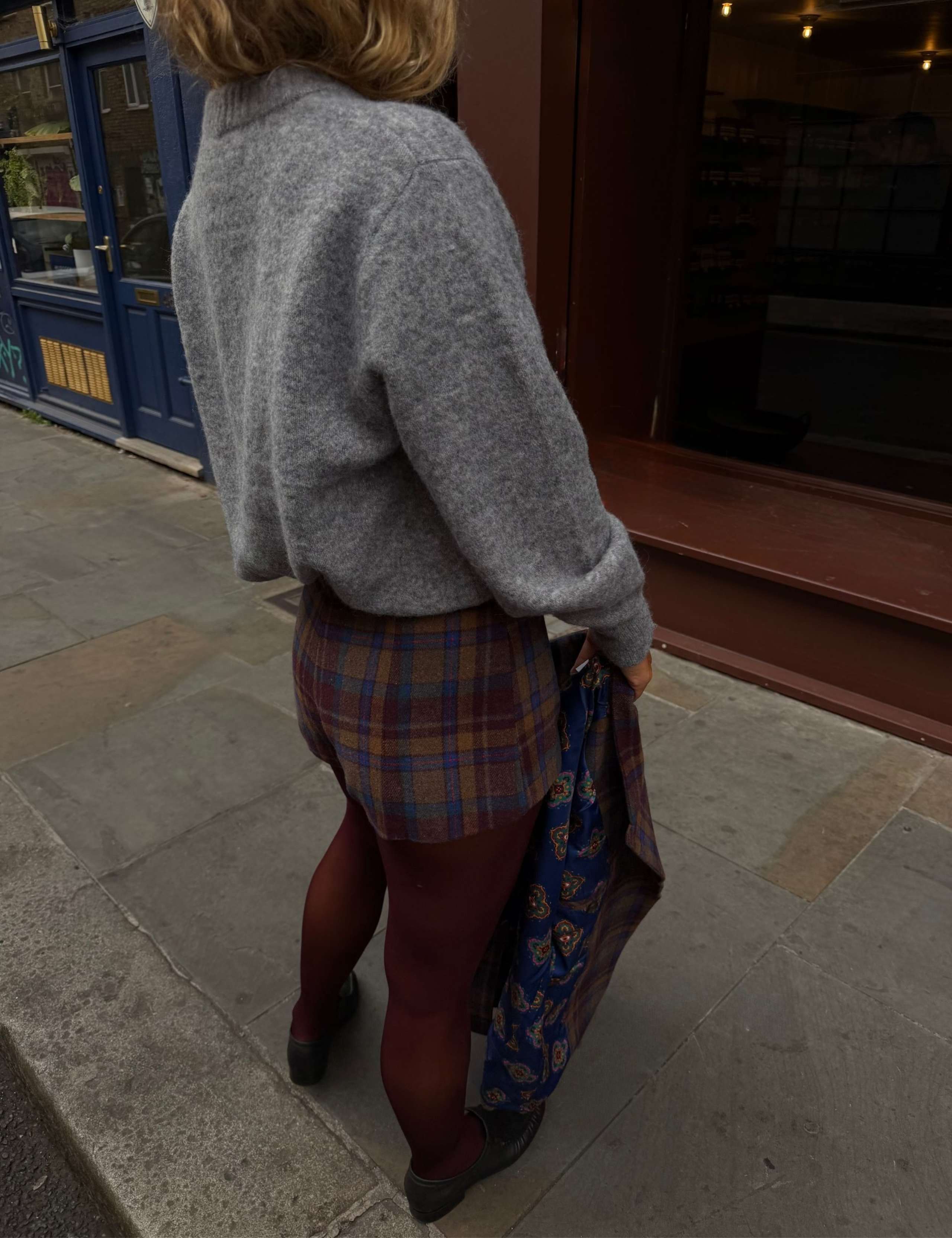 Checked Mid Rise Tailored Shorts 3 of 5