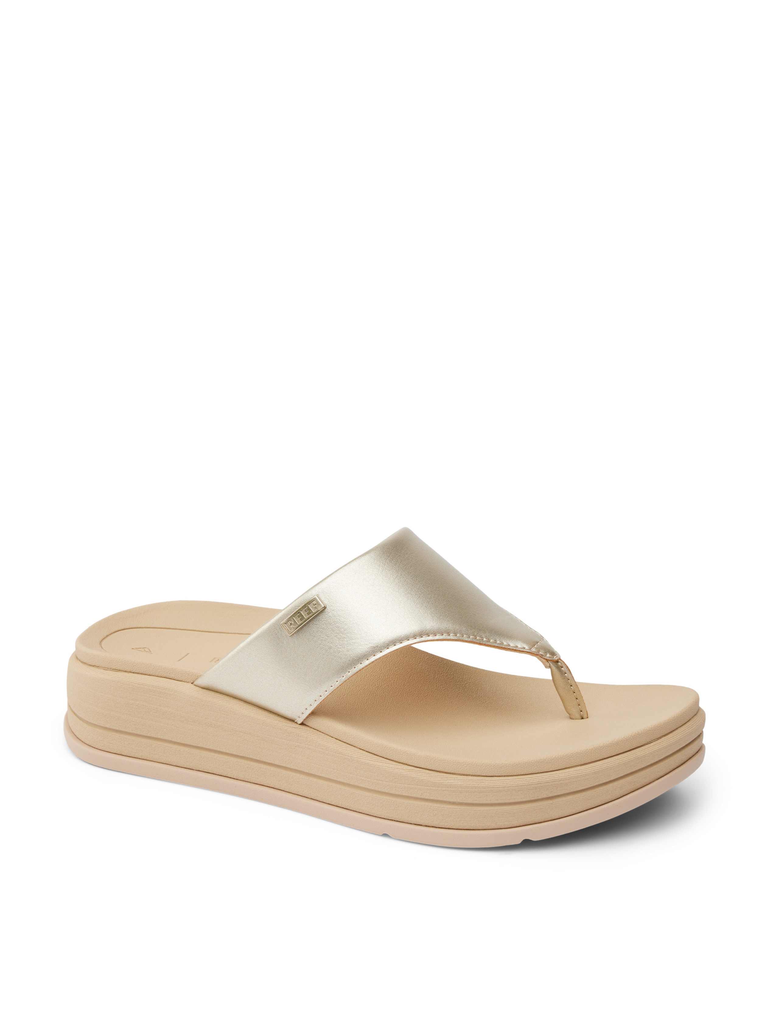 Aura Serenity Metallic Platform Flip Flops 2 of 6
