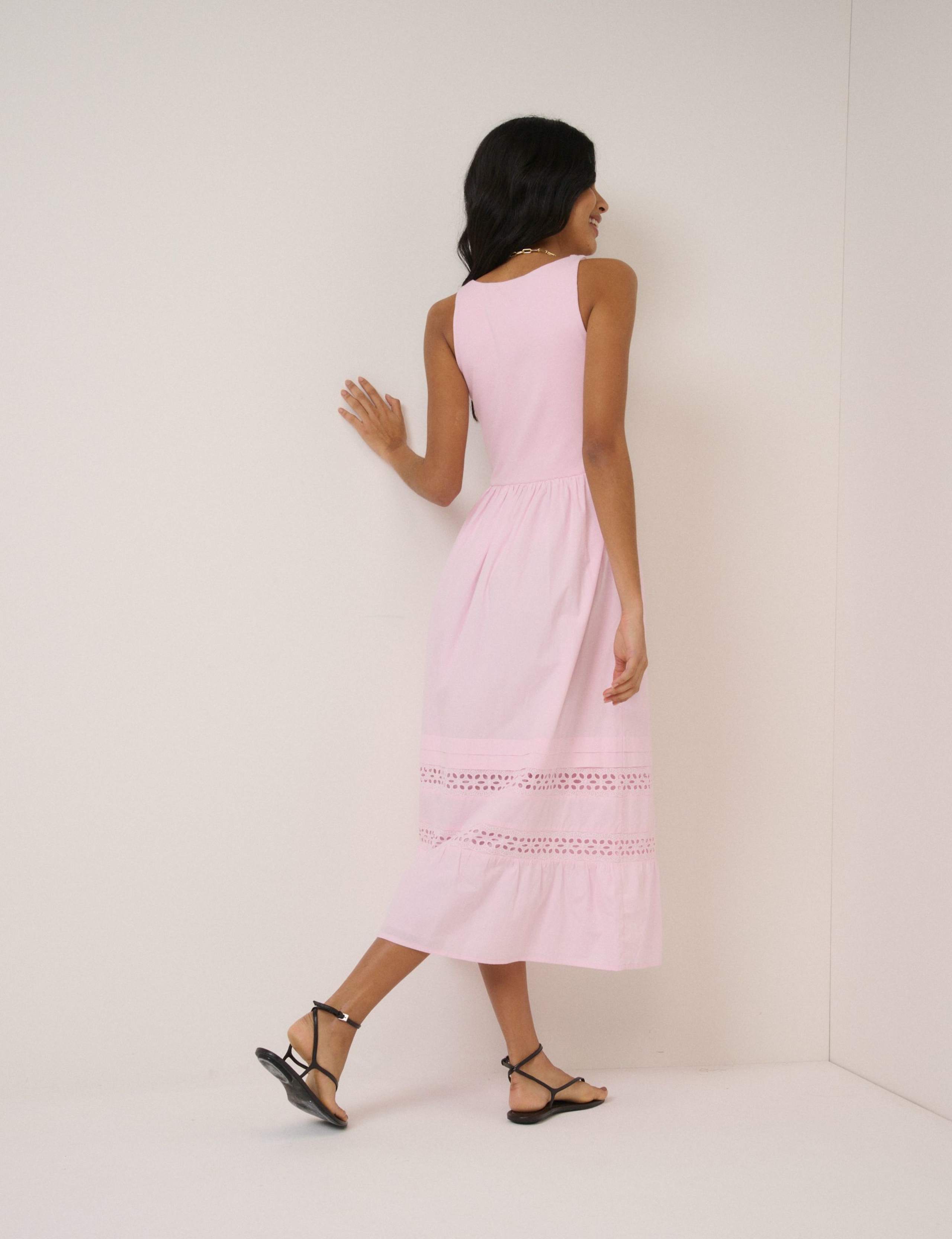 Cotton Rich Broderie Midi Dress 5 of 5